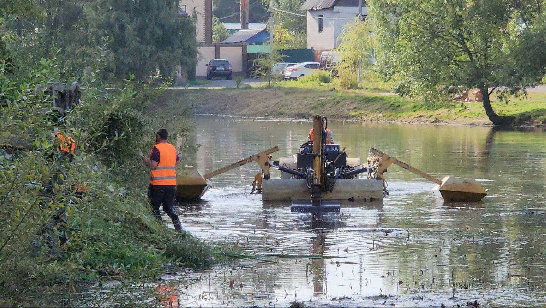 люберцы, Томилино, расчистка пруда, жители, уборка мусора,охрана окружающей среды,