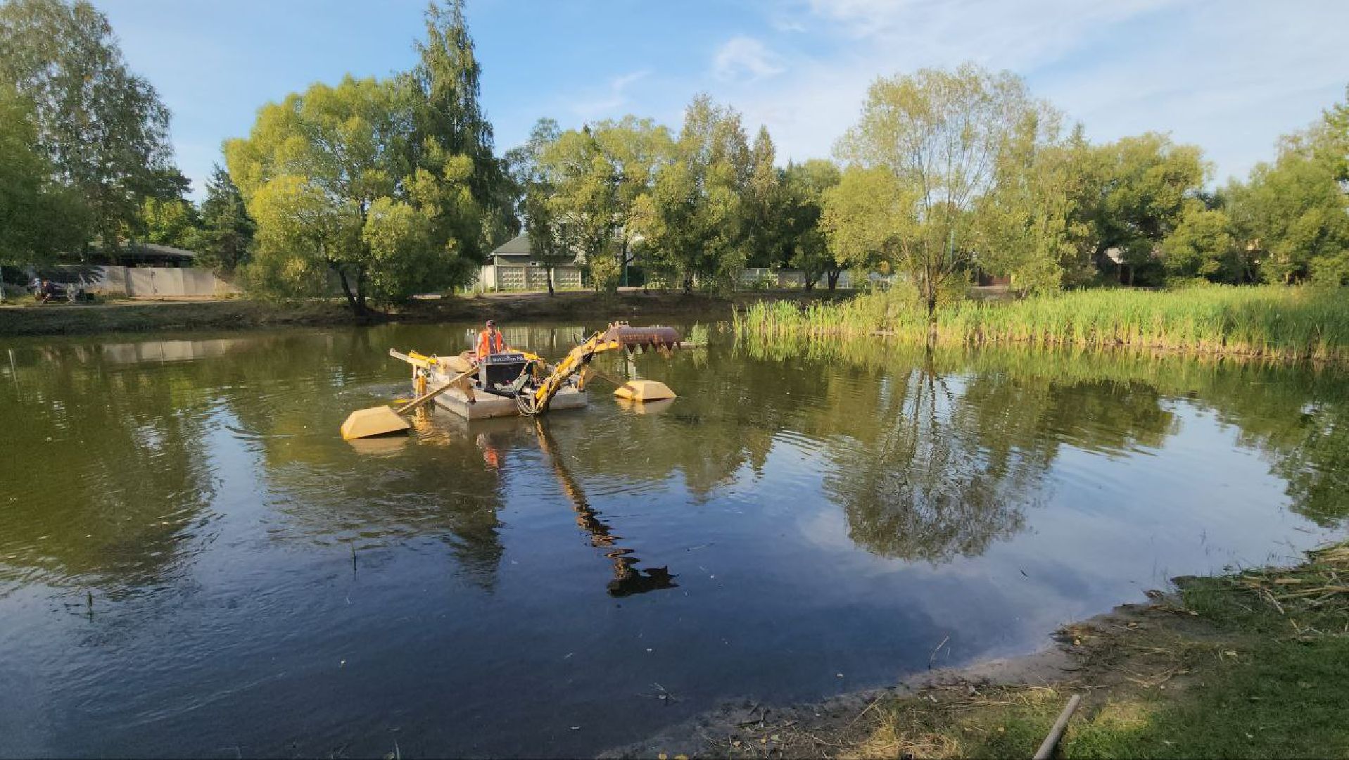 люберцы, Томилино, расчистка пруда, жители, уборка мусора,охрана окружающей среды,