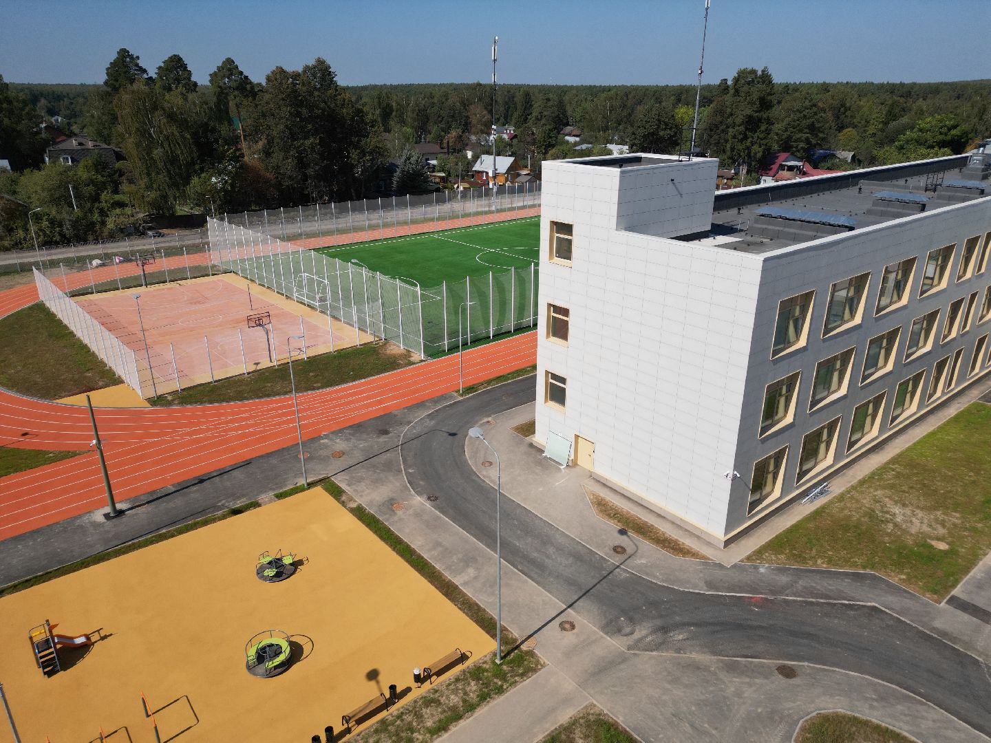 видео с коптера, школа, пушкинский,