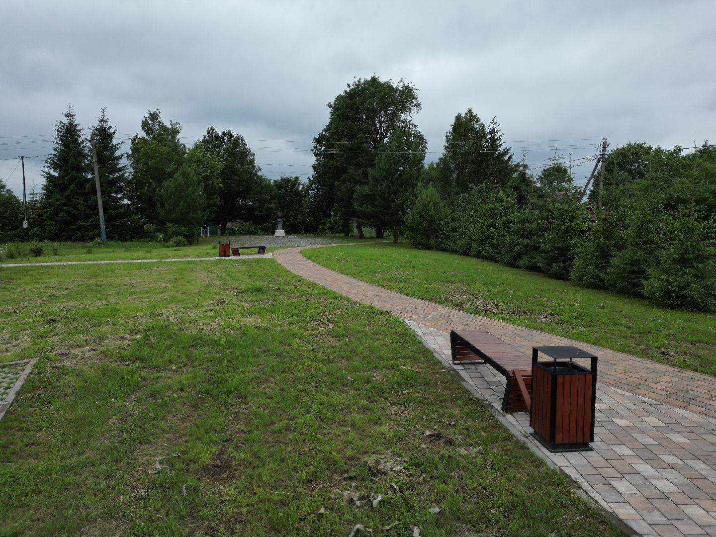 видео с коптера, памятник, бюст,