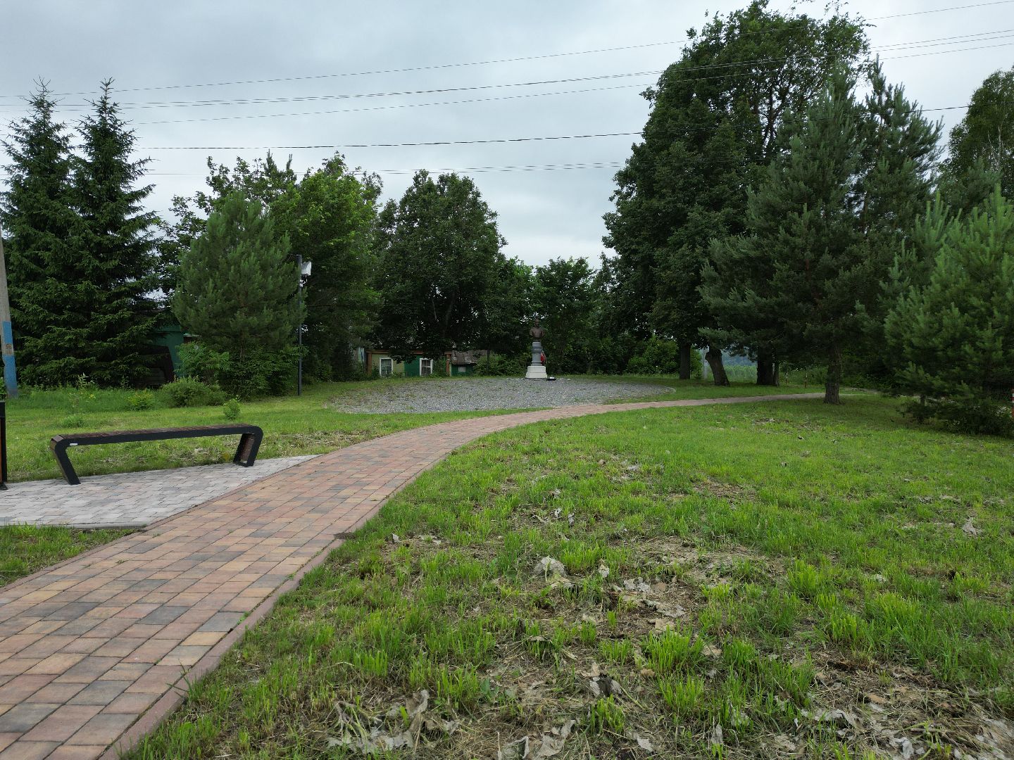 видео с коптера, памятник, бюст,