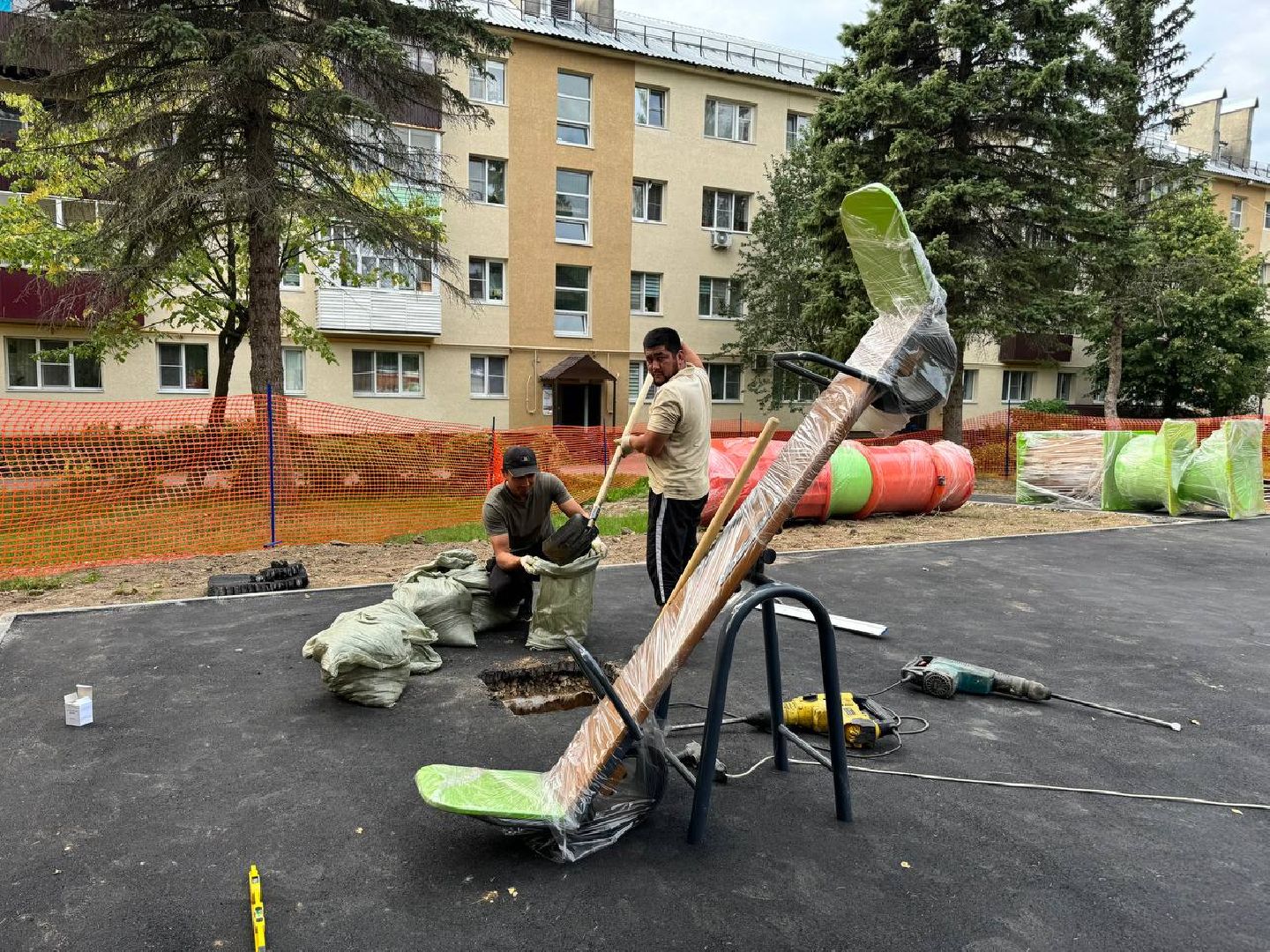 игровая площадка, губернаторская программа, городской округ восход, бригада, дети,