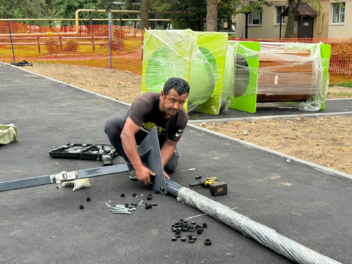 игровая площадка, губернаторская программа, городской округ восход, бригада, дети,