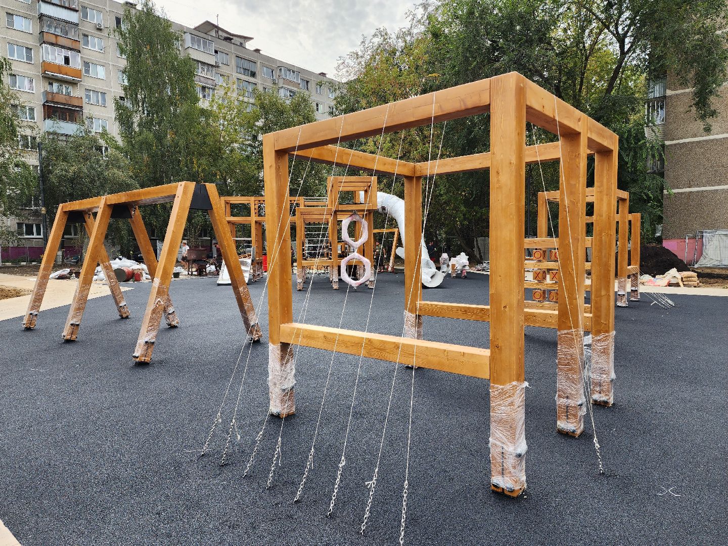 раменское, благоустройство, сквер на коммунистической 19,