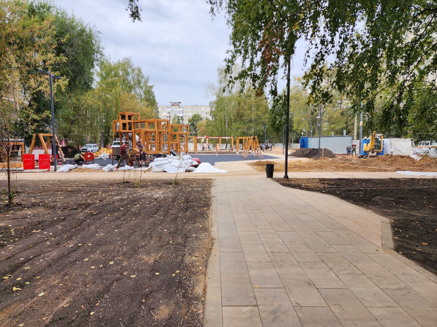 раменское, благоустройство, сквер на коммунистической 19,