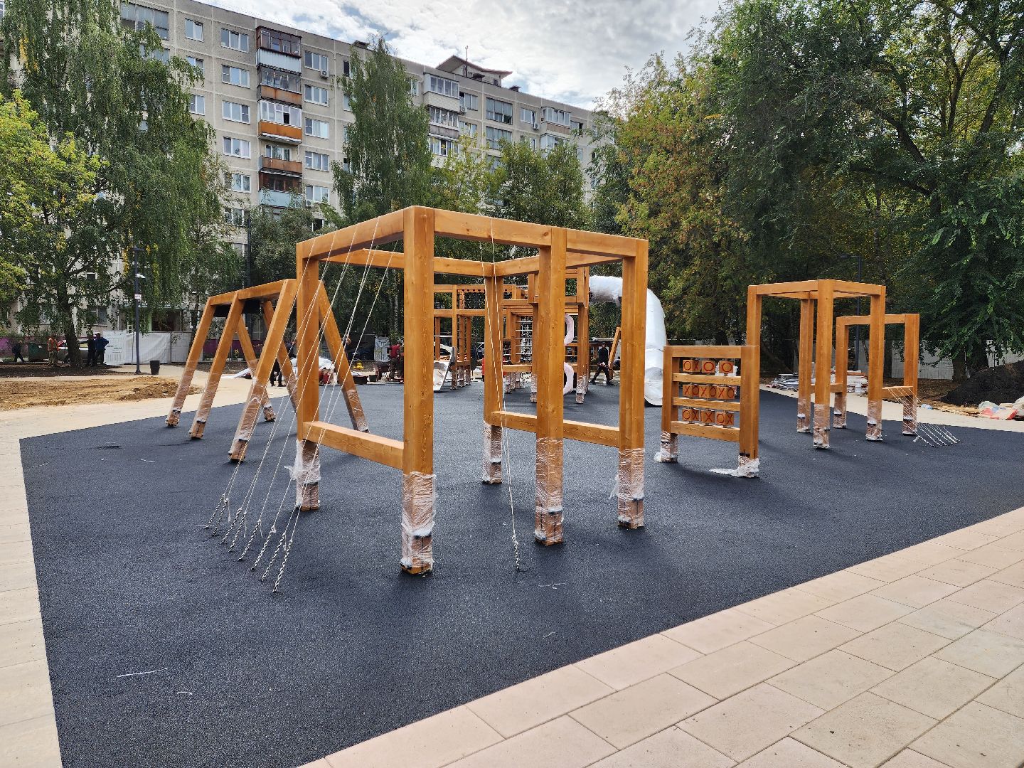 раменское, благоустройство, сквер на коммунистической 19,