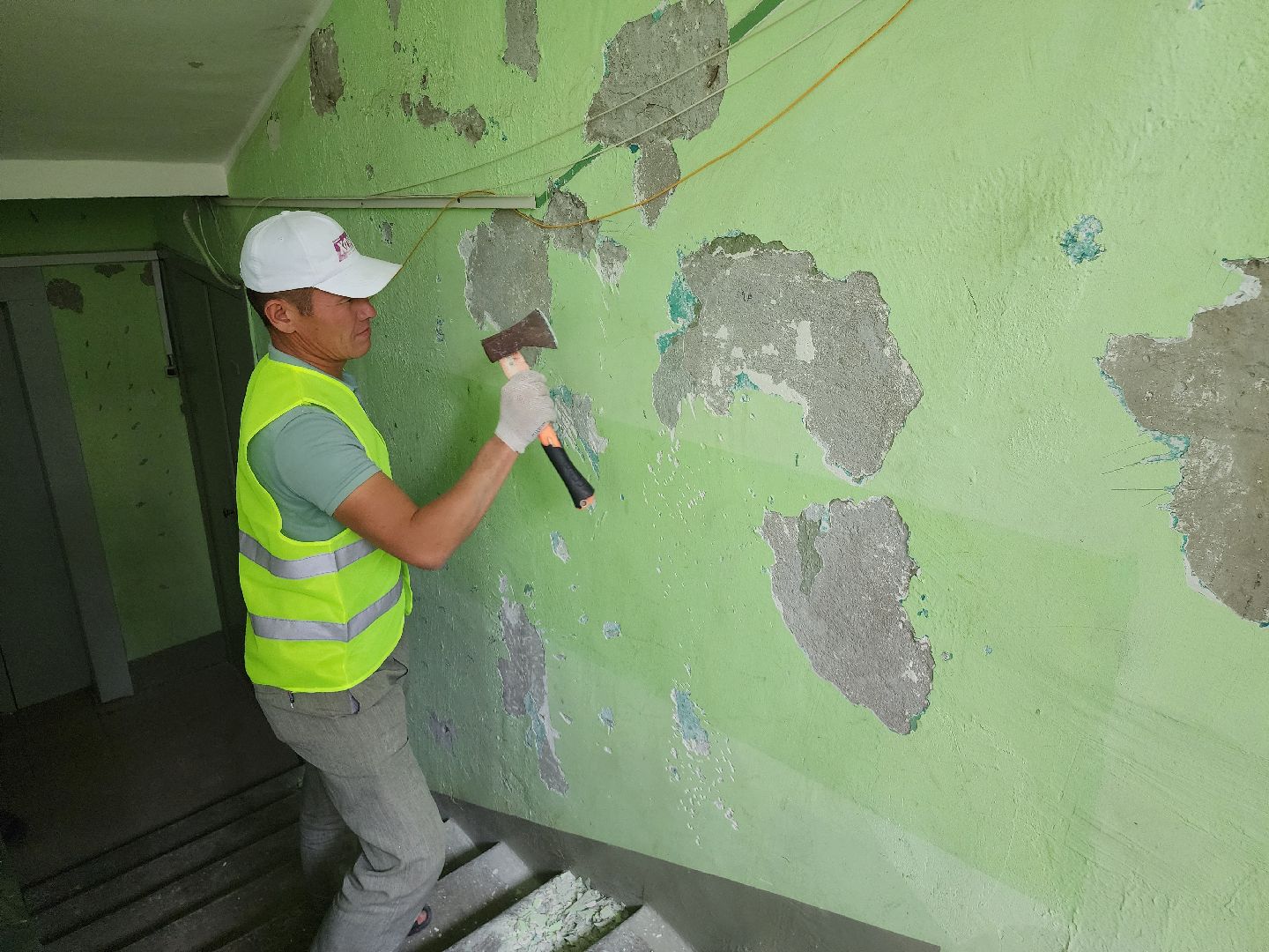 текущий ремонт мкд, ремонт подъездов, жкх, ремонт подъездов многоквартирного дома, видное плк, ао ук жкх,проспект ленинского комсомола, губернаторская программа софинансирования,