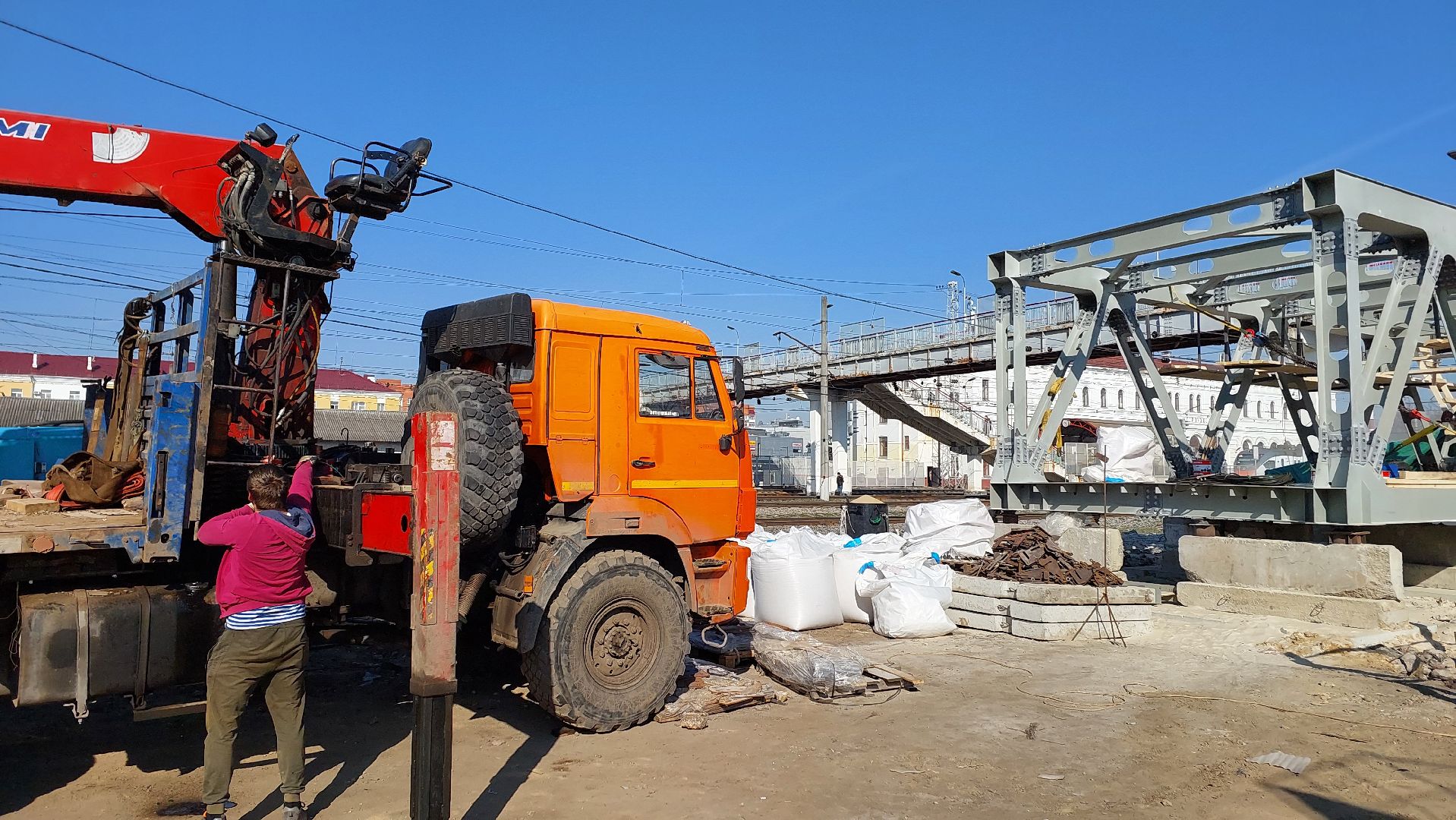 пешеходный переход, железная дорога, мост, строительство, серпухов, вокзал,