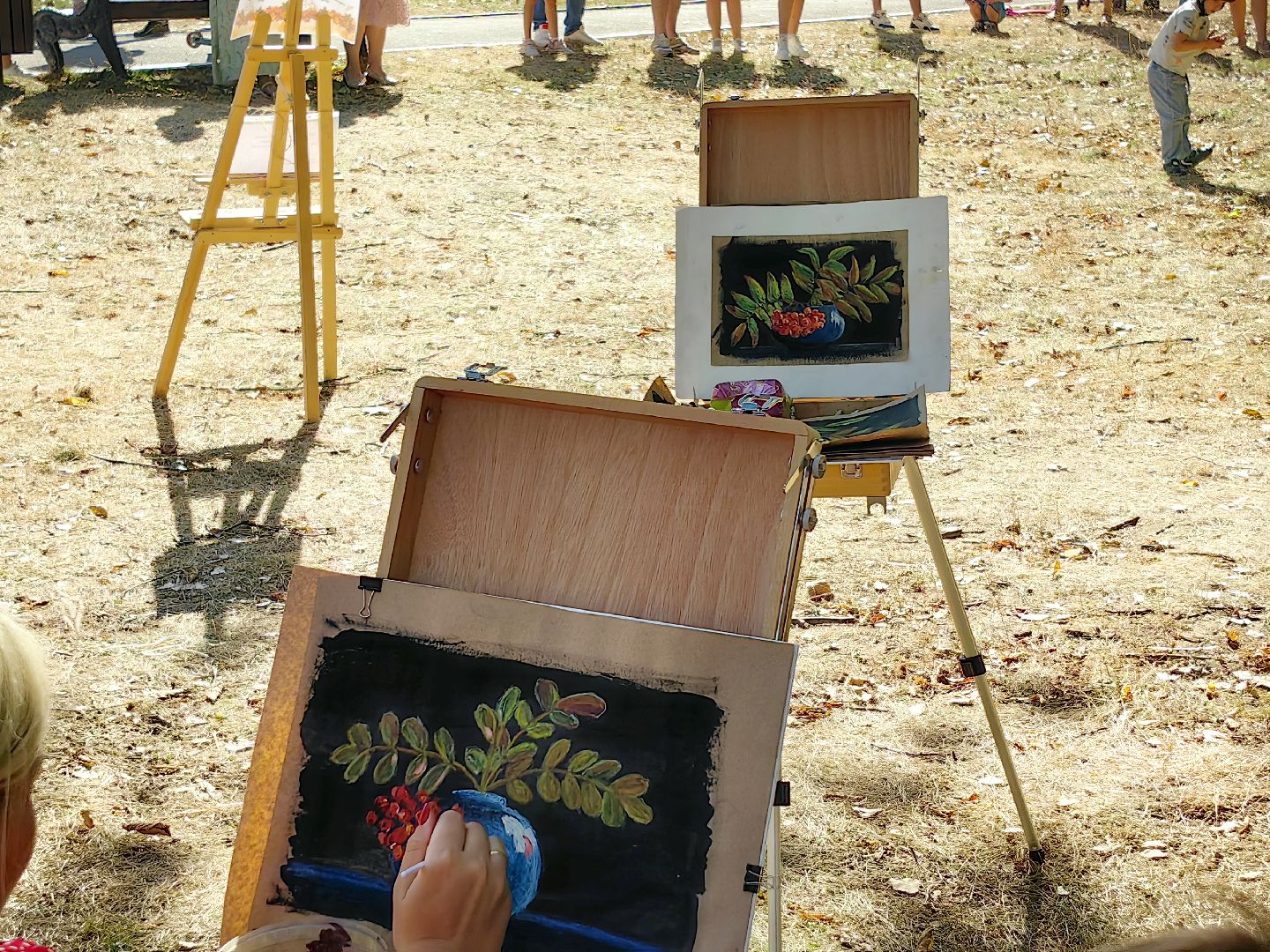 пленэр, парк, рисунок, художница, картина, мастер класс,