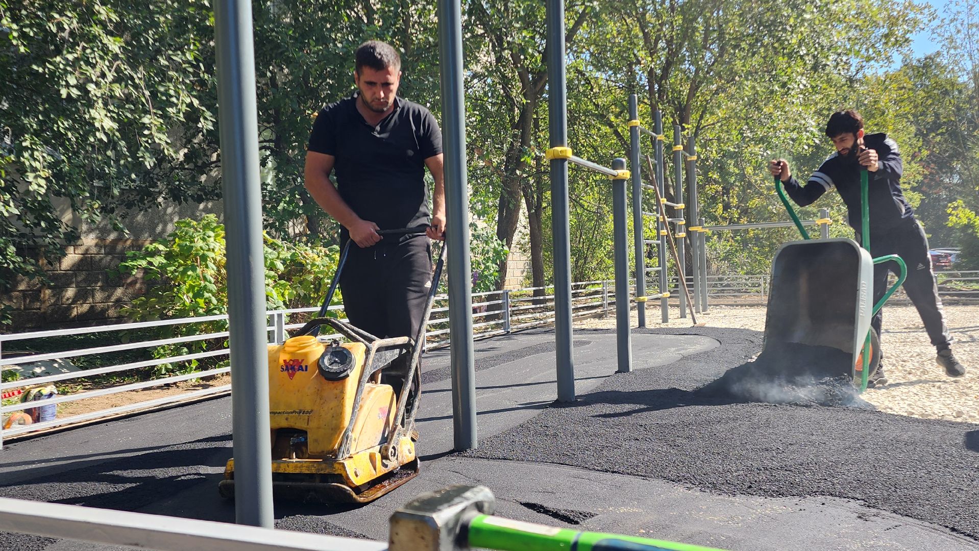 Бронницы, Строительство спортивной площадки, Новая площадка для воркаута, Строительство площадки в поселке Горка,