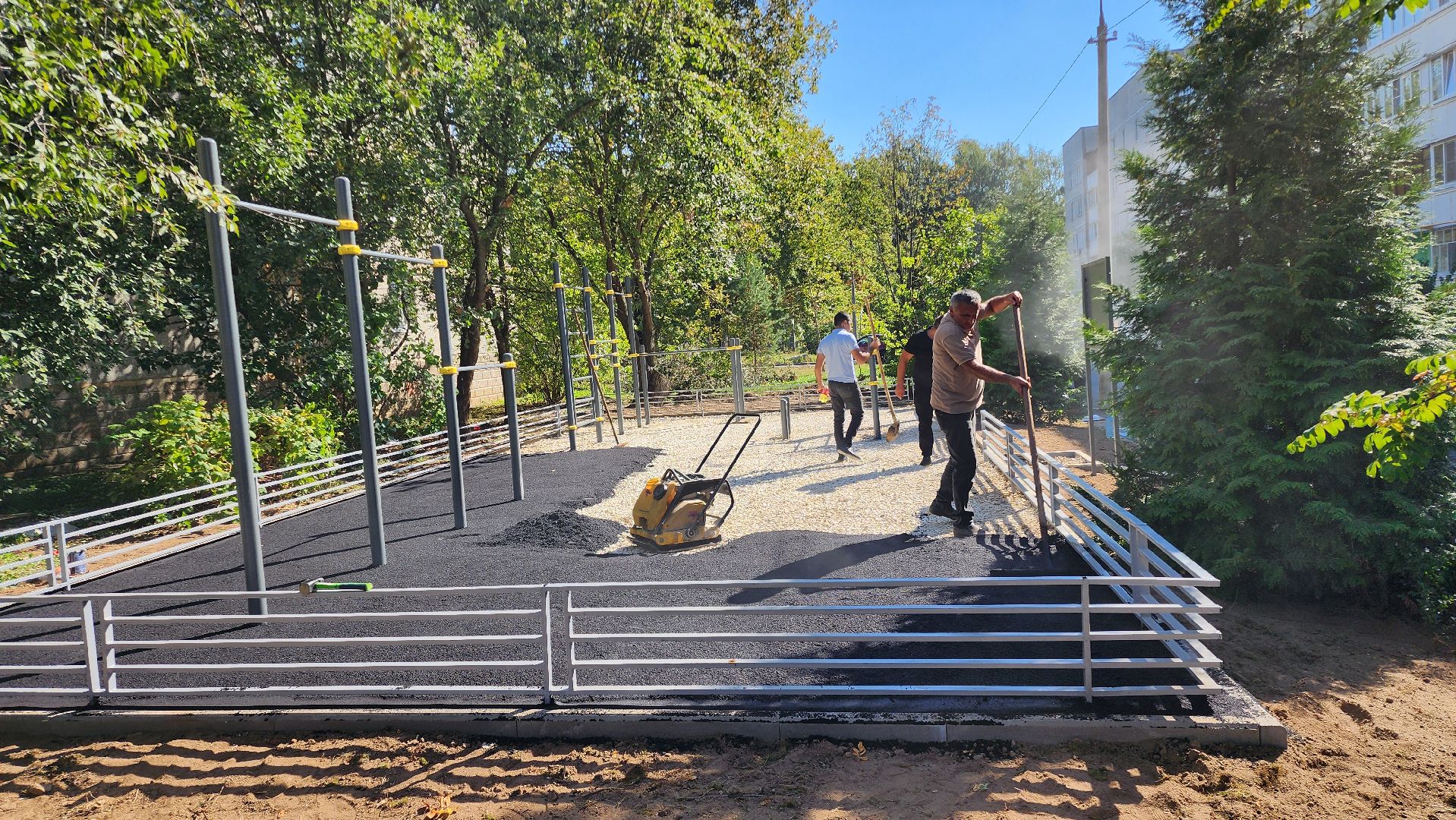 Бронницы, Строительство спортивной площадки, Новая площадка для воркаута, Строительство площадки в поселке Горка,