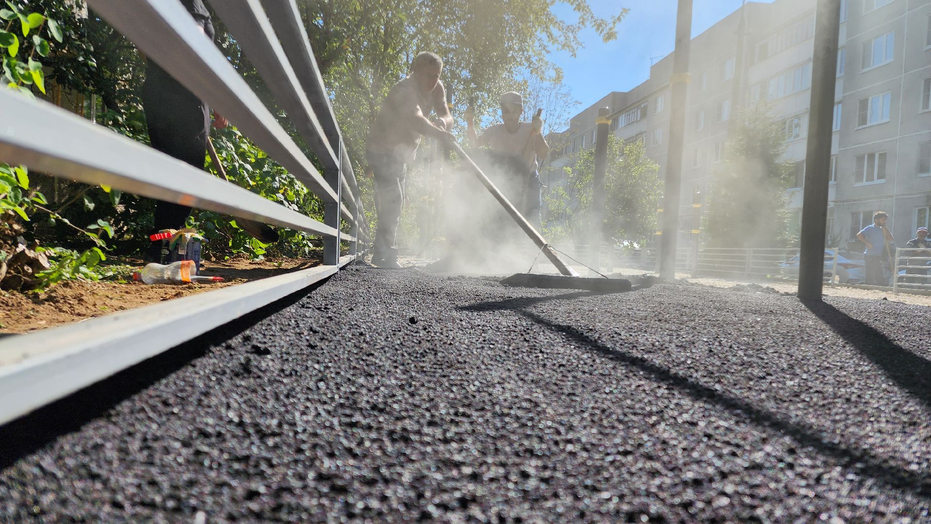 Бронницы, Строительство спортивной площадки, Новая площадка для воркаута, Строительство площадки в поселке Горка,