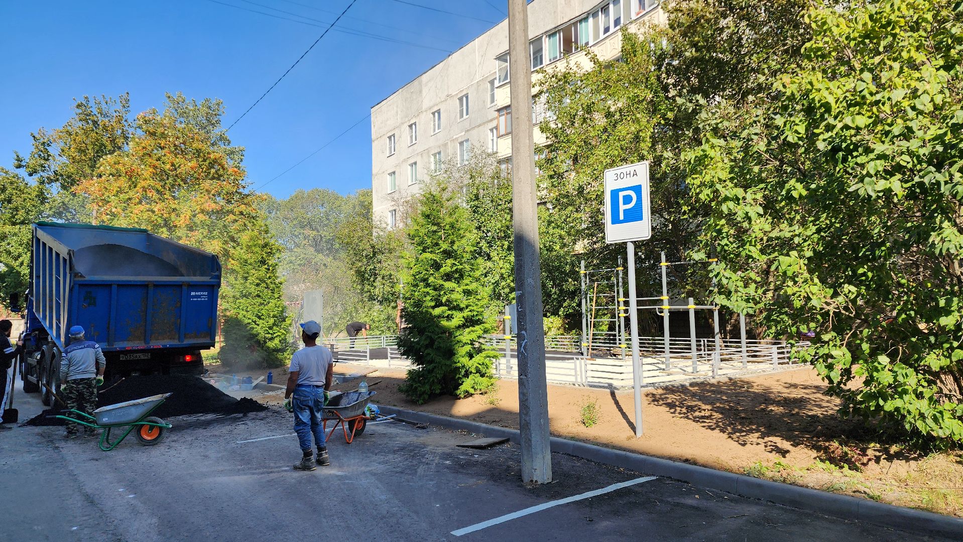 Бронницы, Строительство спортивной площадки, Новая площадка для воркаута, Строительство площадки в поселке Горка,