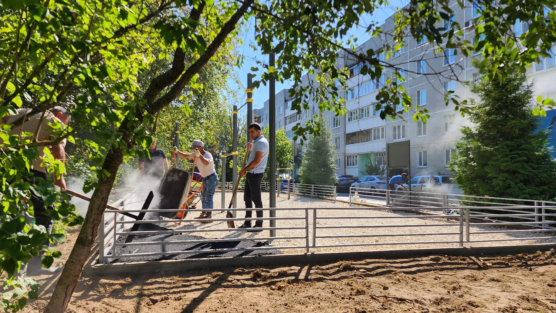 Бронницы, Строительство спортивной площадки, Новая площадка для воркаута, Строительство площадки в поселке Горка,