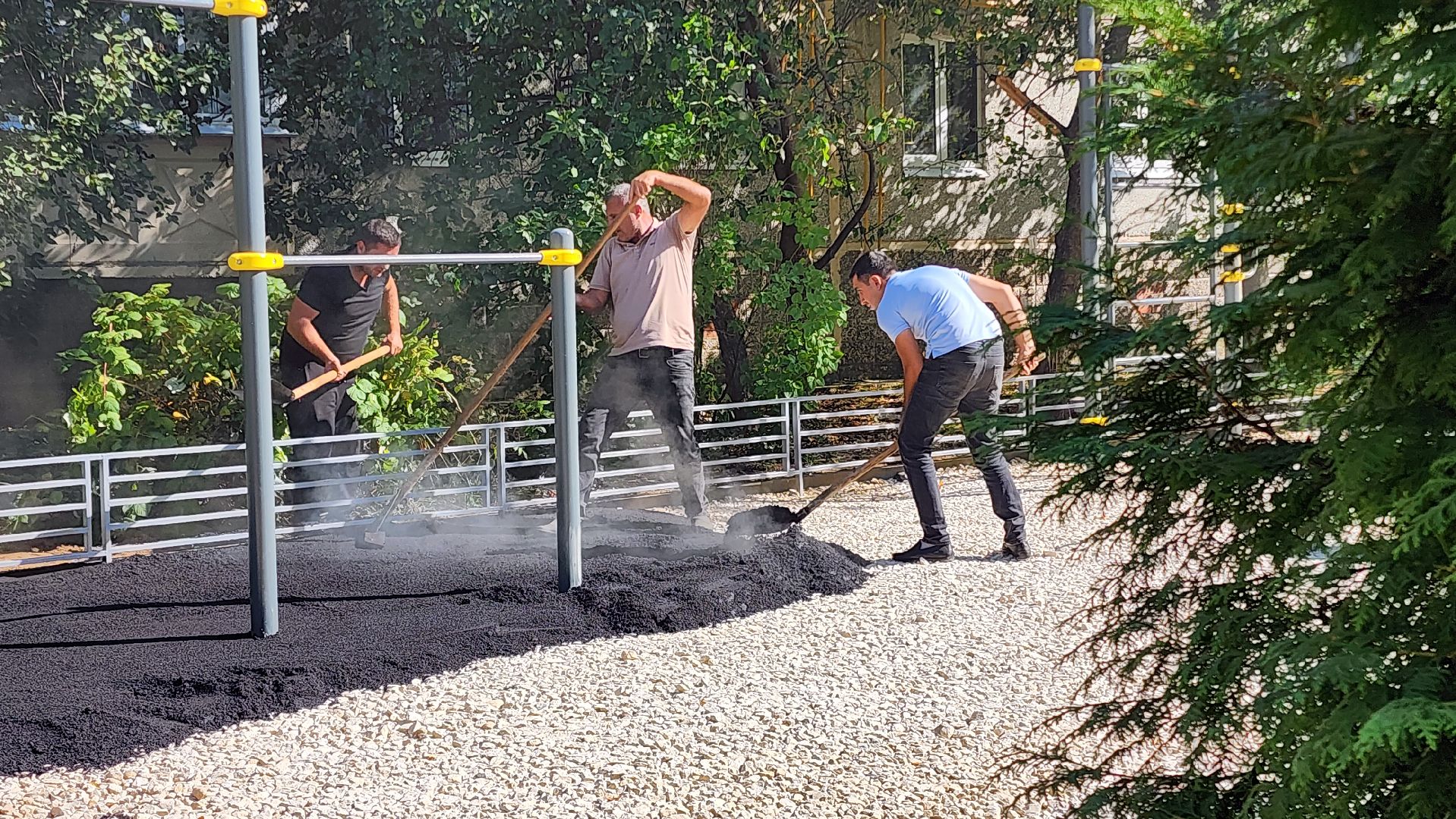 Бронницы, Строительство спортивной площадки, Новая площадка для воркаута, Строительство площадки в поселке Горка,