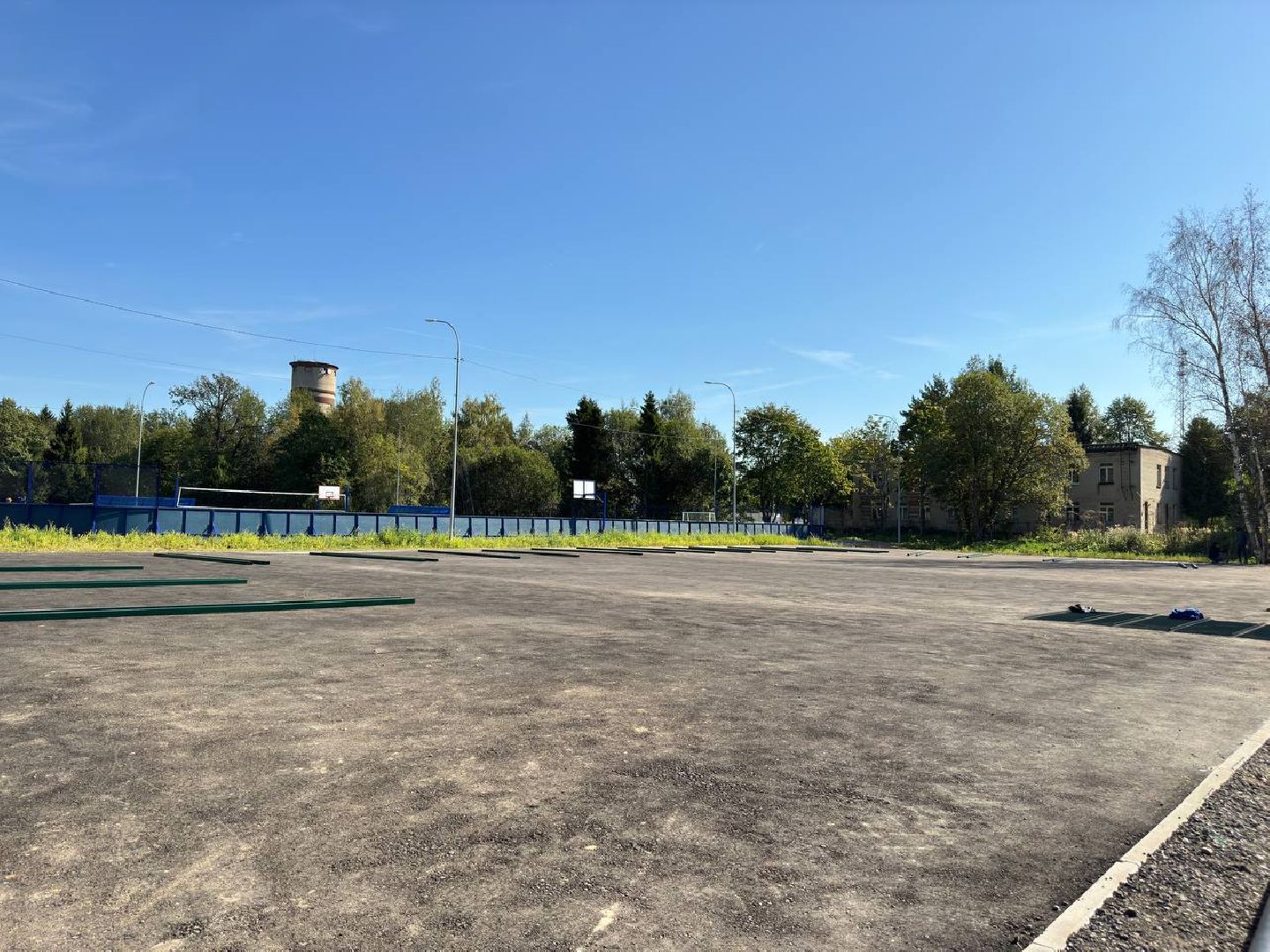 ограждение, городской округ восход, бригада рабочих, футбольное поле,