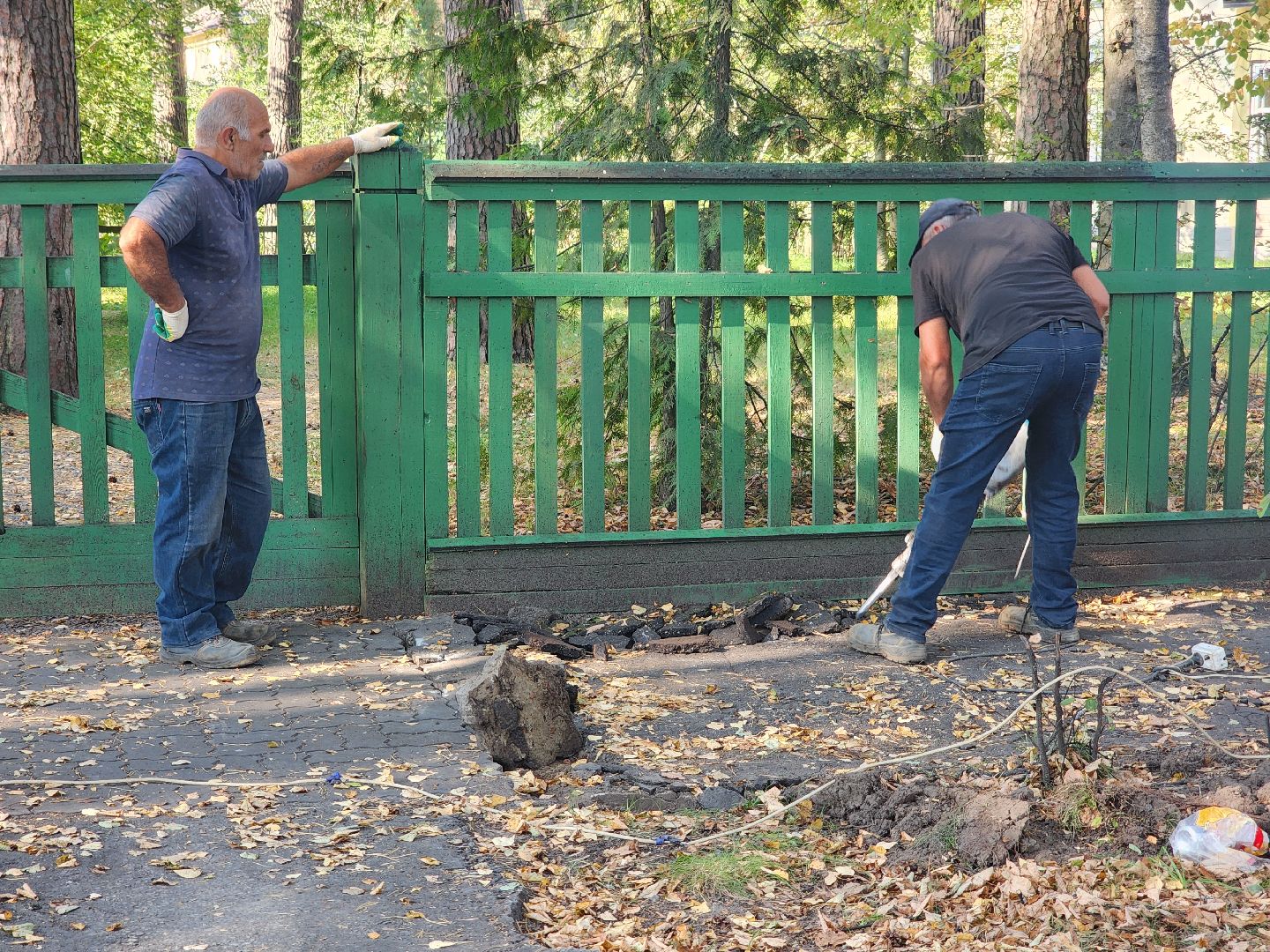 Дубна, Ремонт тротуара, Дорожные работы,