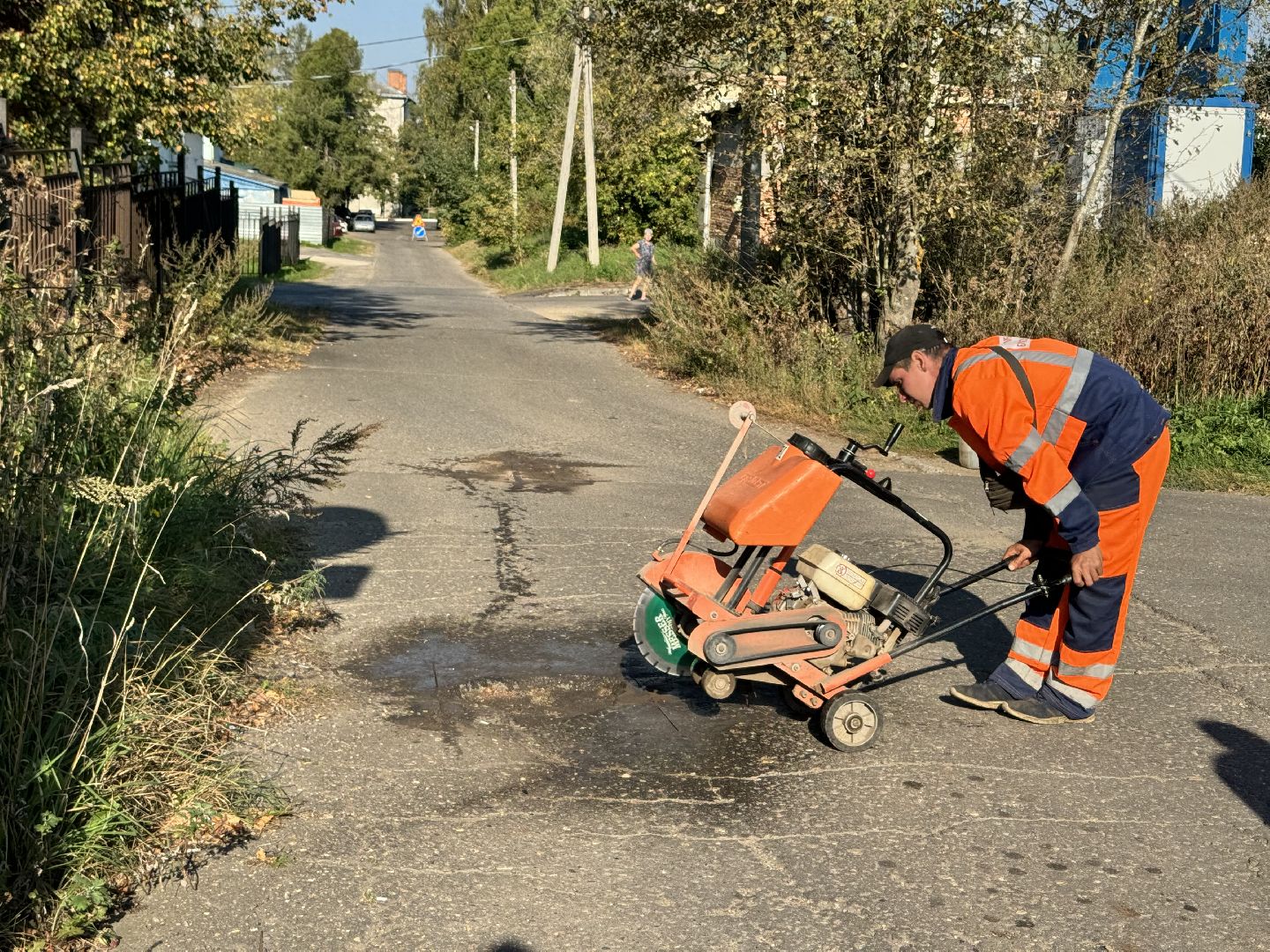 шаховская, ямочный ремонт, ямочный ремонт дорог, коммунальная служба,