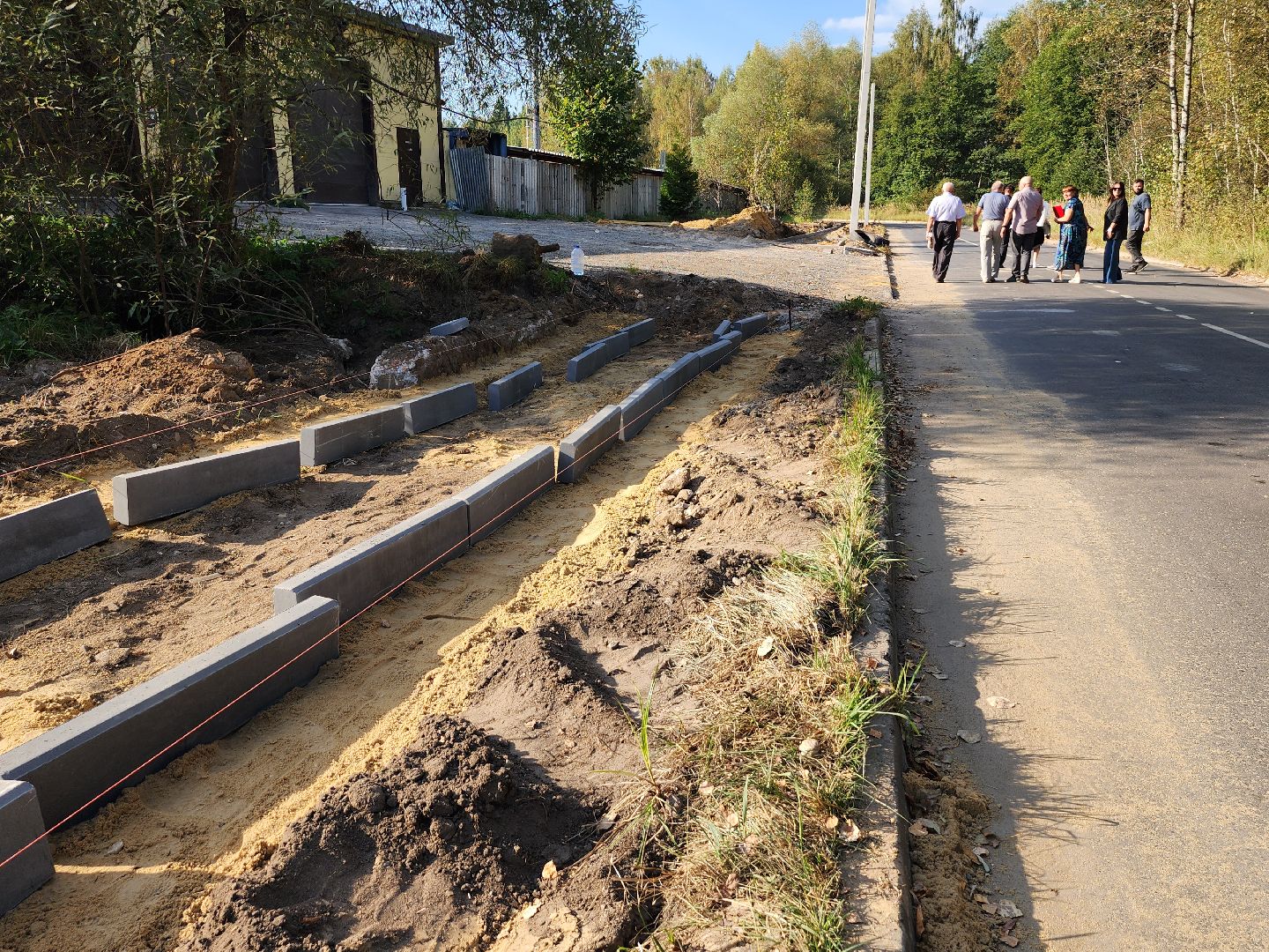 серпухов, поселок оболенск, строительство тротуара, благоустройство, обход территории,