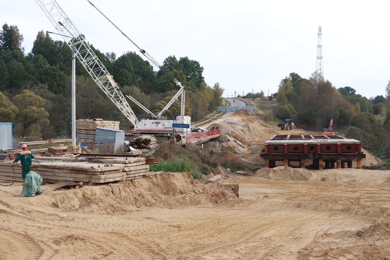 дороги, ремонт моста,