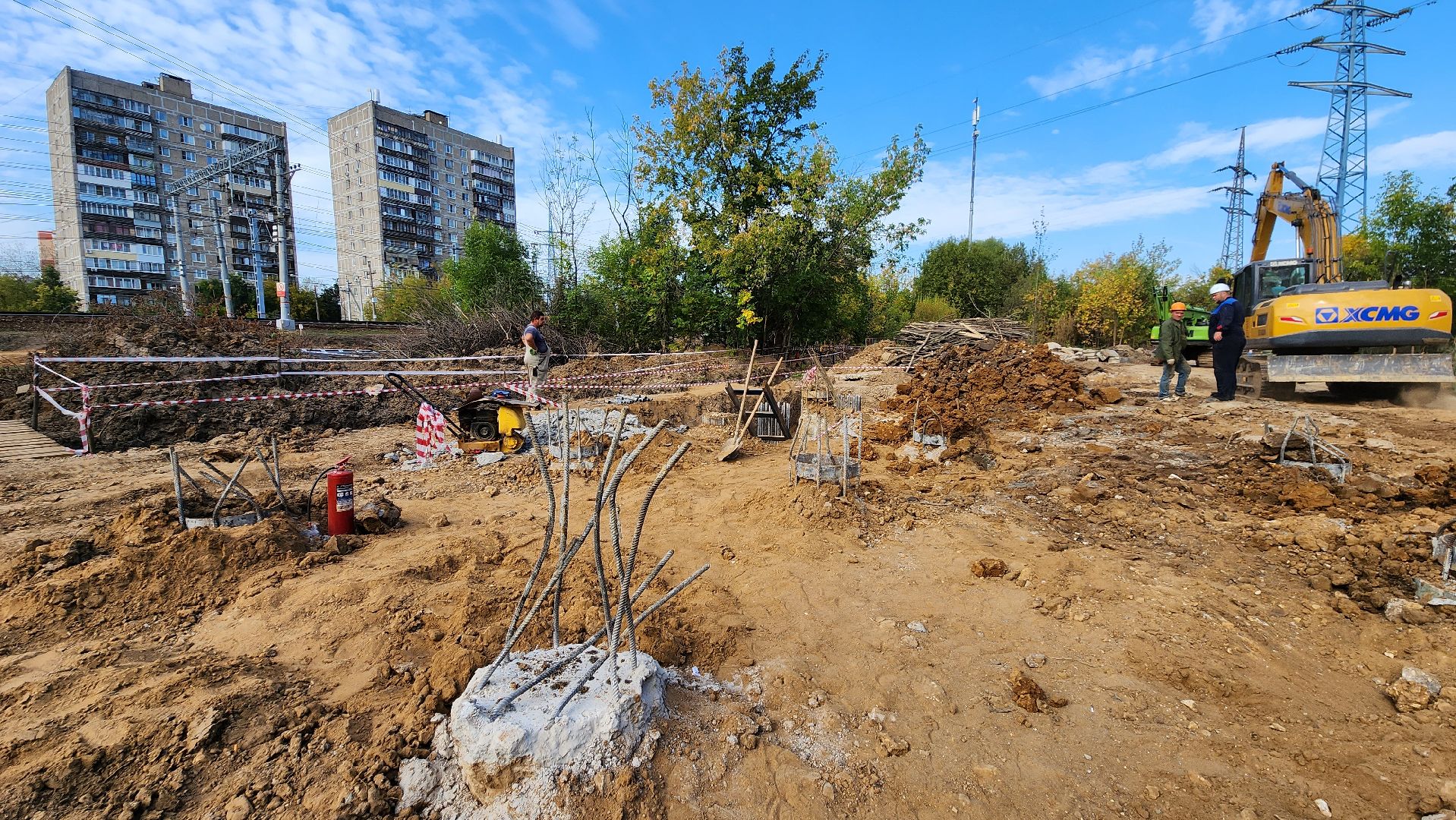 Переход через ЖД, Лобня, Строительство,