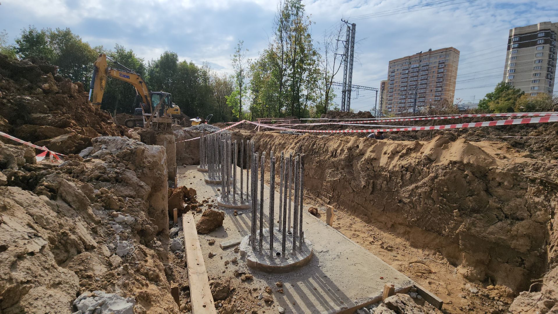 Переход через ЖД, Лобня, Строительство,