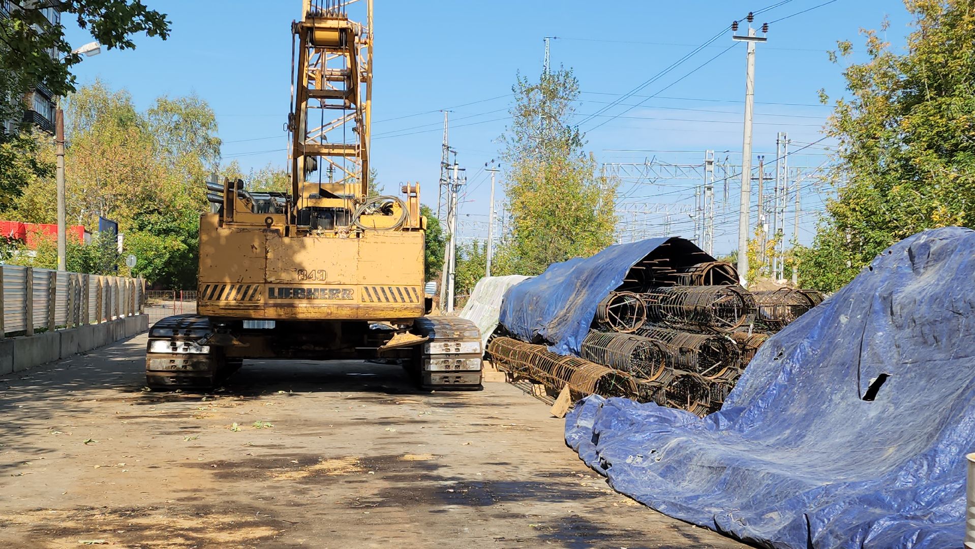 Переход через ЖД, Лобня, Строительство,