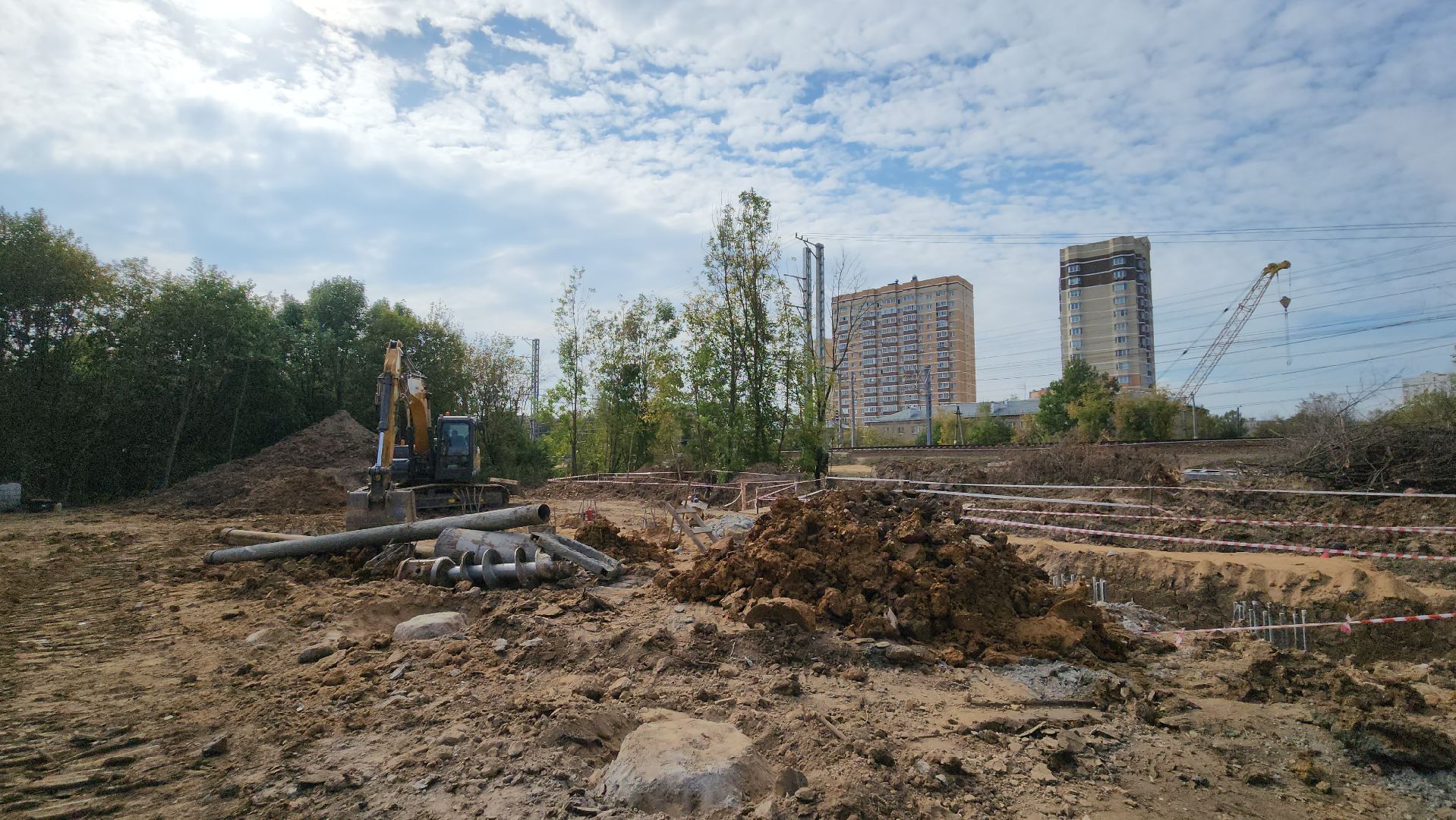 Переход через ЖД, Лобня, Строительство,