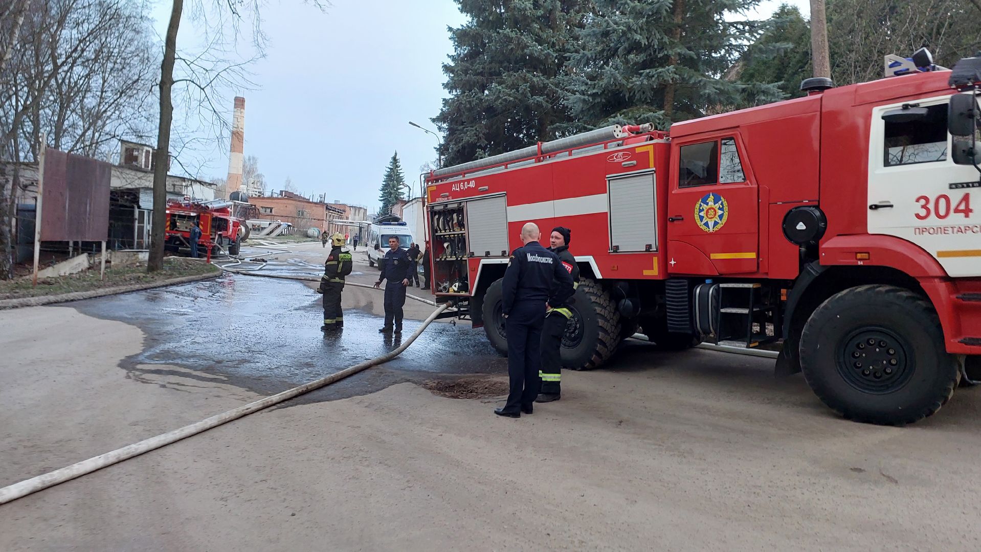 чп, мчс, пожар, бумажная фабрика, серпухов,