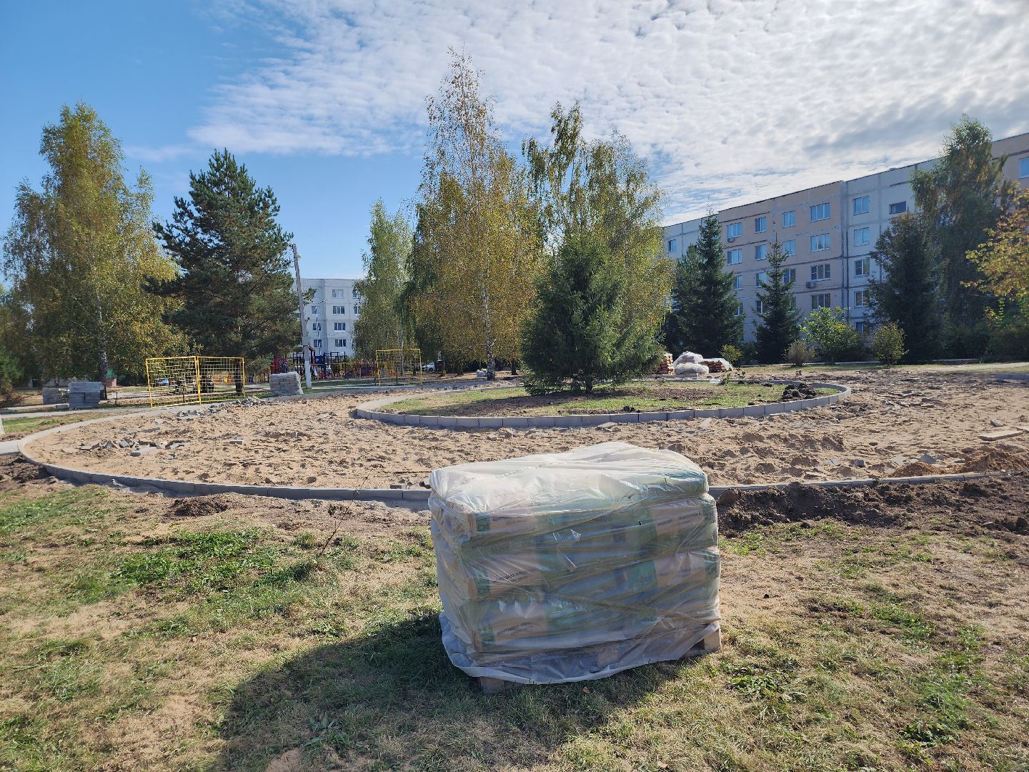 благоустройство, сквер солнышко, реконструкция сквера, колюбакино, руза, рузский городской округ, московская область,