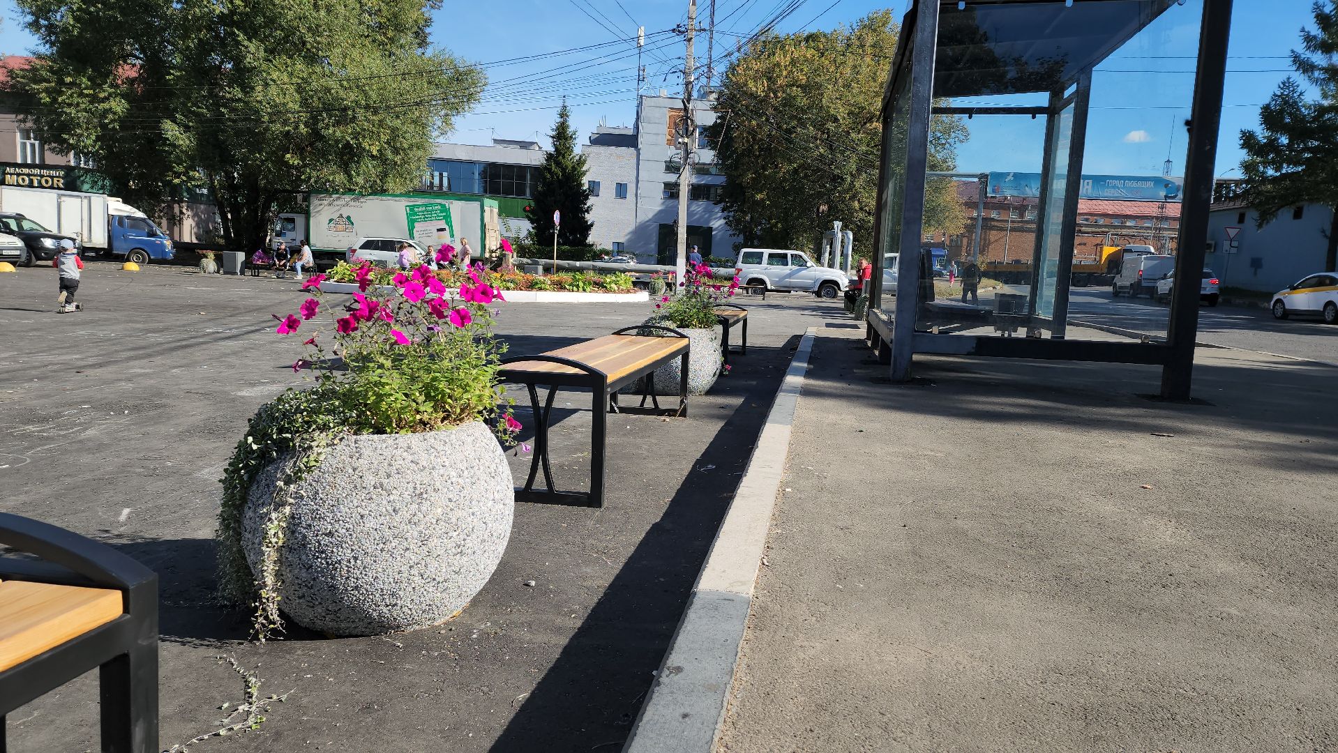 Площадь, цветники, Благоустройство, Лобня,