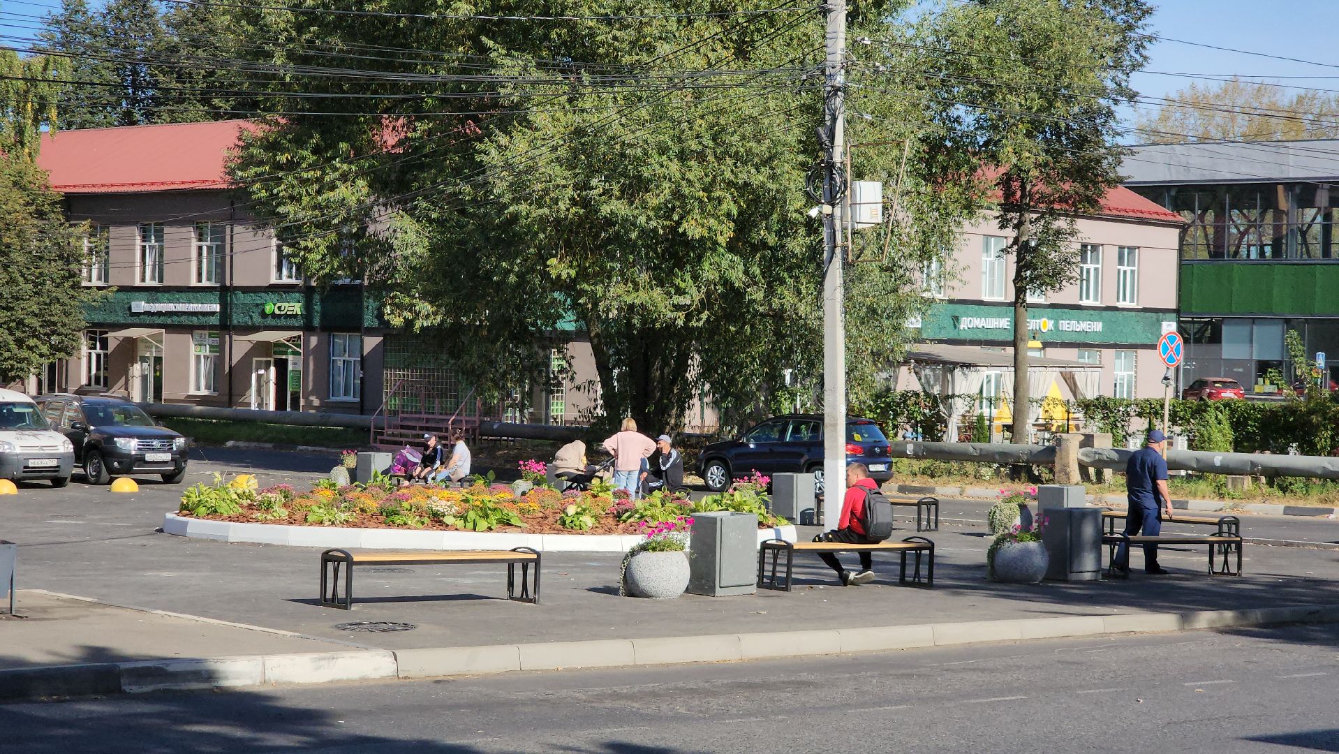 Площадь, цветники, Благоустройство, Лобня,