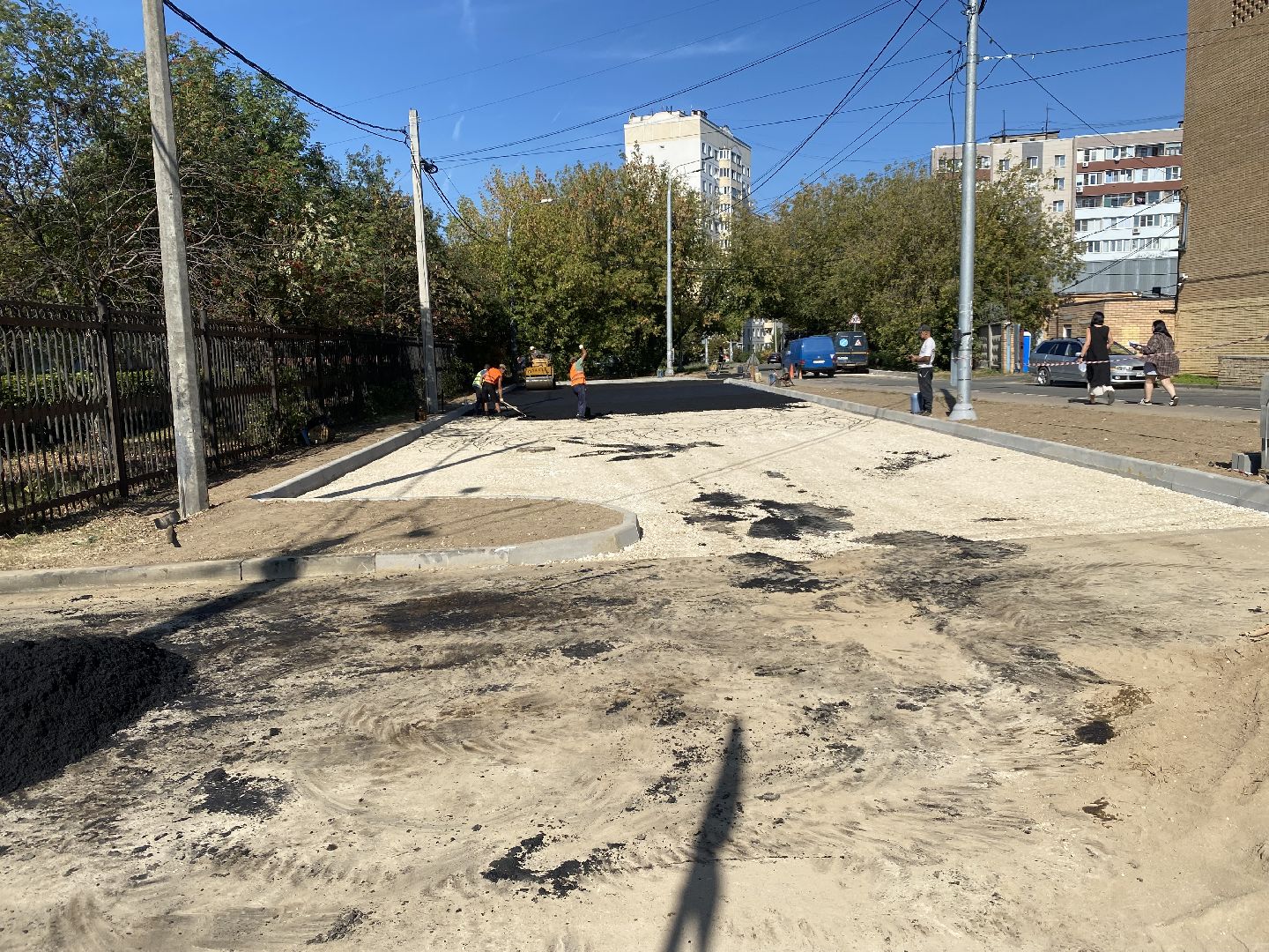 Дороги, Домодедово, Подмосковье, Новый тротуар, Парковка, Благоустройство, асфальт, дорожная служба,