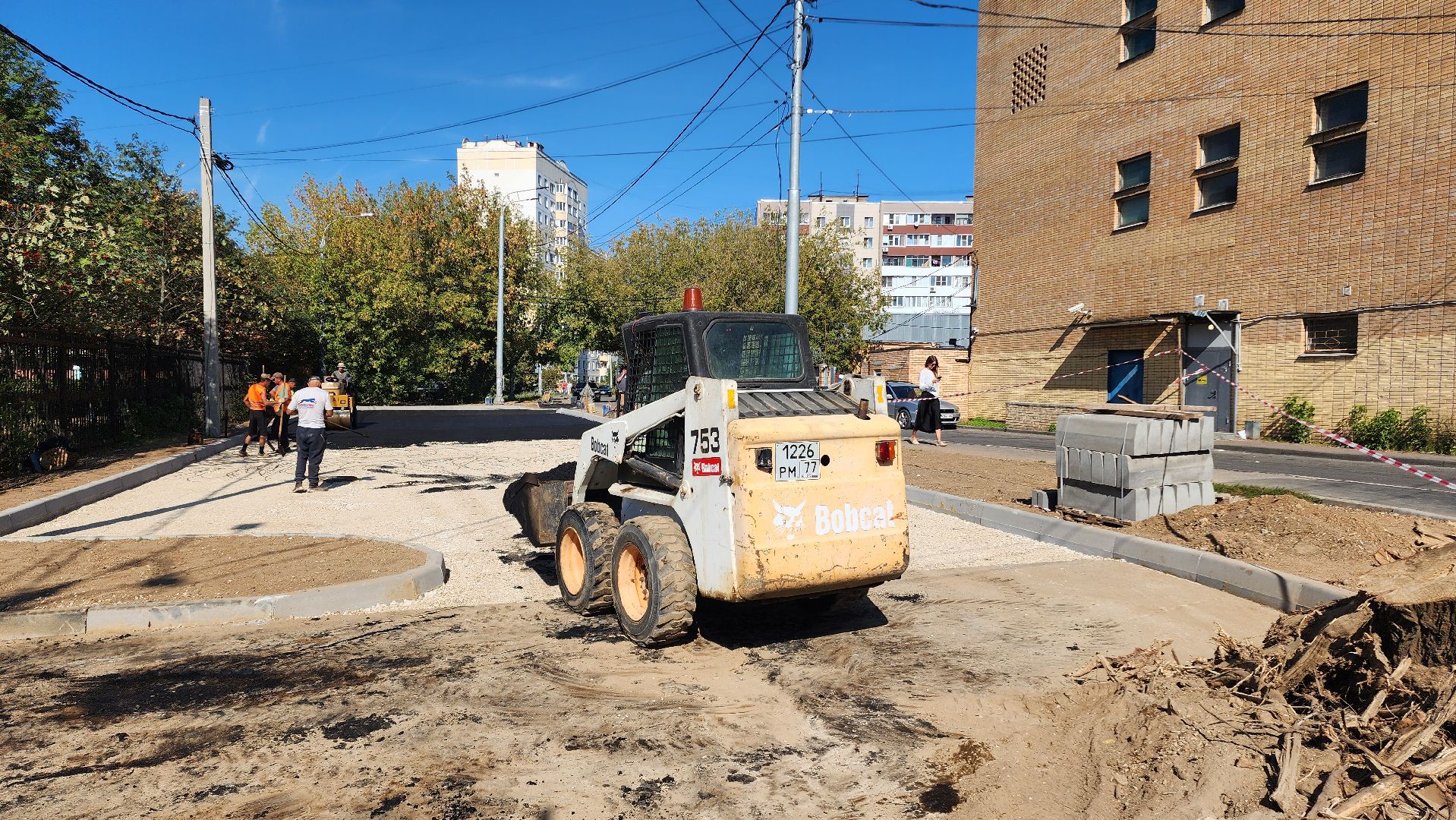 Дороги, Домодедово, Подмосковье, Новый тротуар, Парковка, Благоустройство, асфальт, дорожная служба,