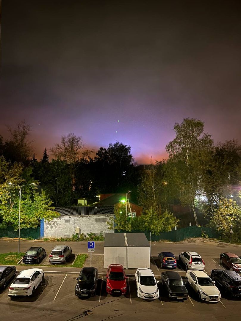 Солнечногорск, северное сияние, фотография, редкое явление,