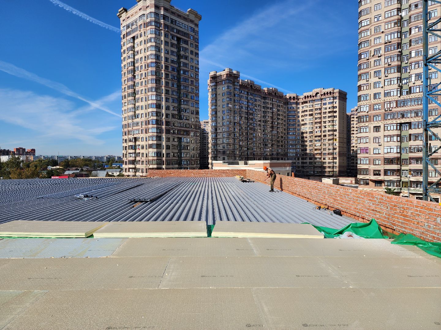 раменское, строительство, физкультурно-оздоровительный комплекс с бассейном, кровельные работы,