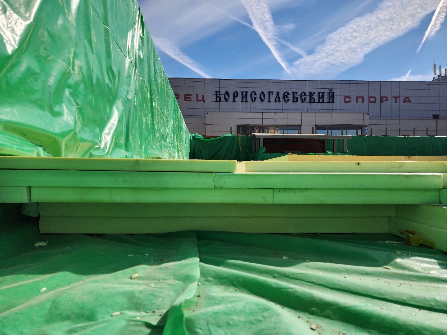 раменское, строительство, физкультурно-оздоровительный комплекс с бассейном, кровельные работы,