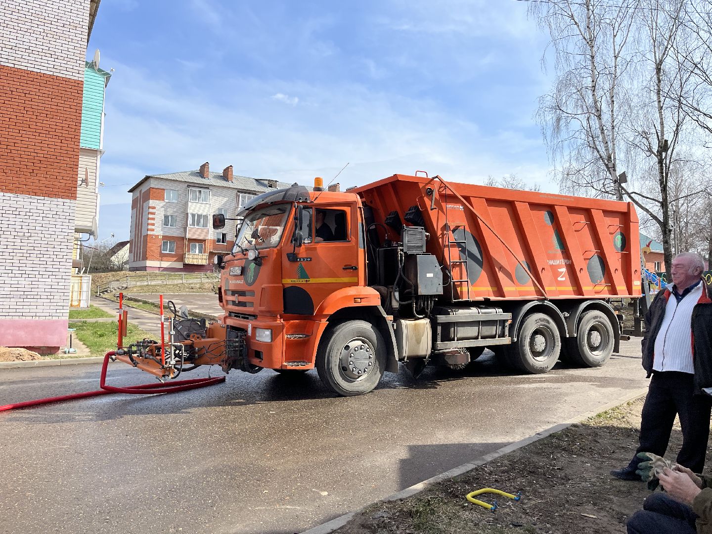 Шаховская, мойка улиц, благоустройство
