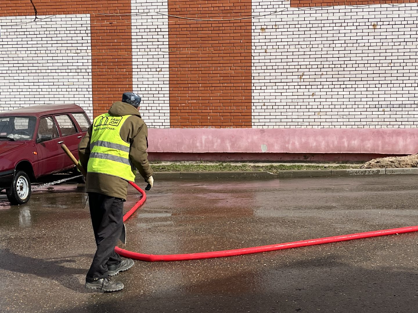 Шаховская, мойка улиц, благоустройство