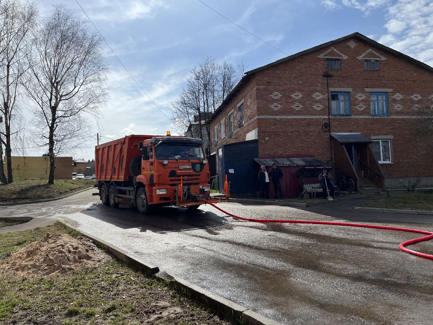Шаховская, мойка улиц, благоустройство
