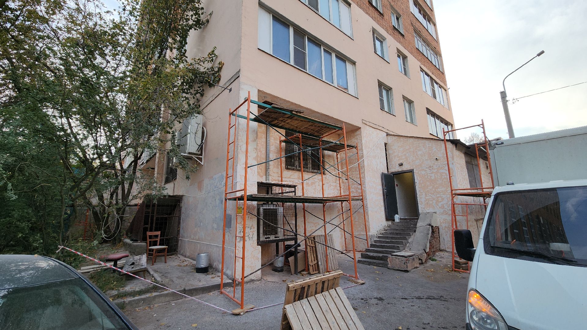 пушкино, капремонт, мкд, мкд старый фонд, ремонт фасада, бригада рабочих,