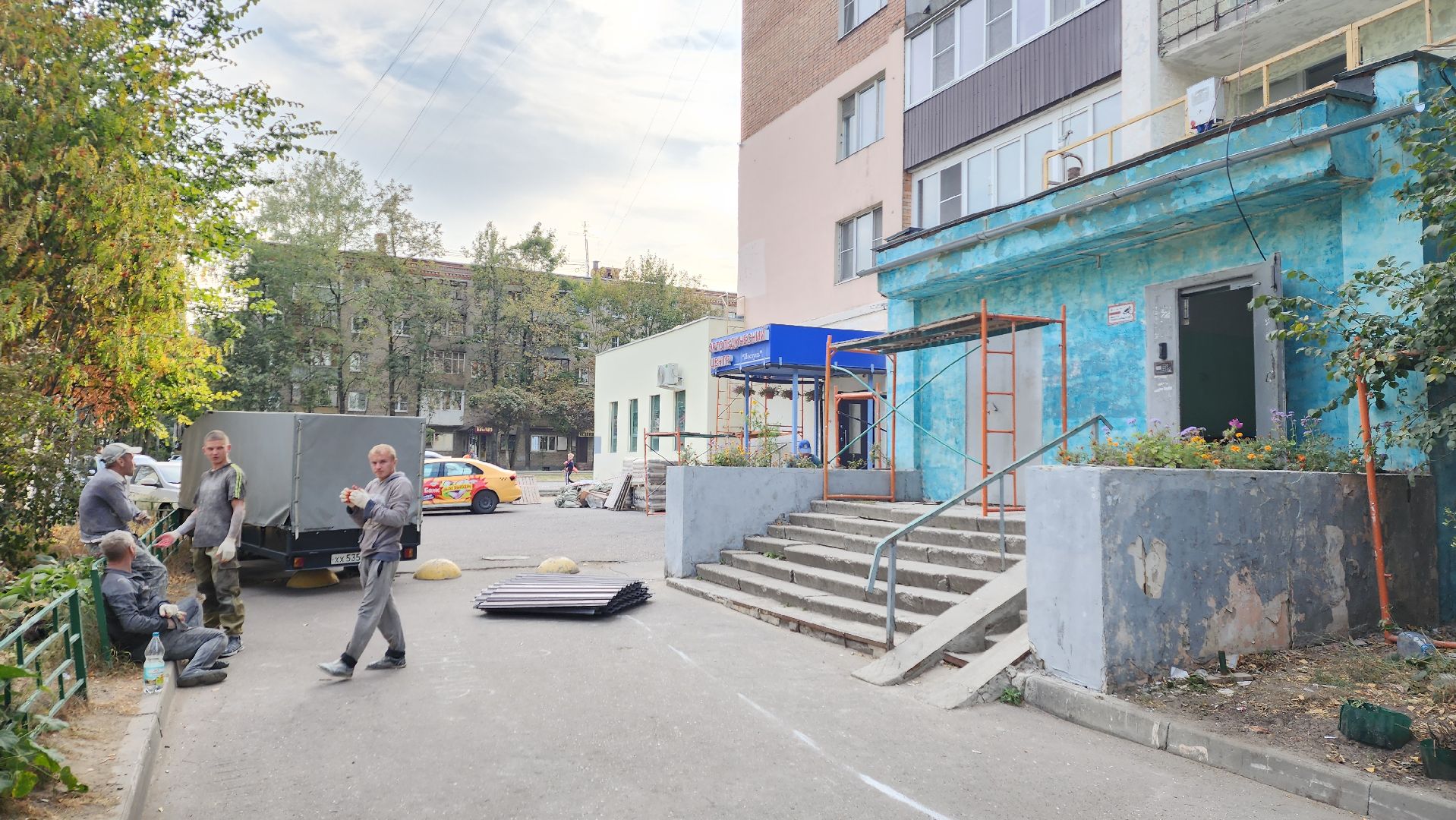 пушкино, капремонт, мкд, мкд старый фонд, ремонт фасада, бригада рабочих,