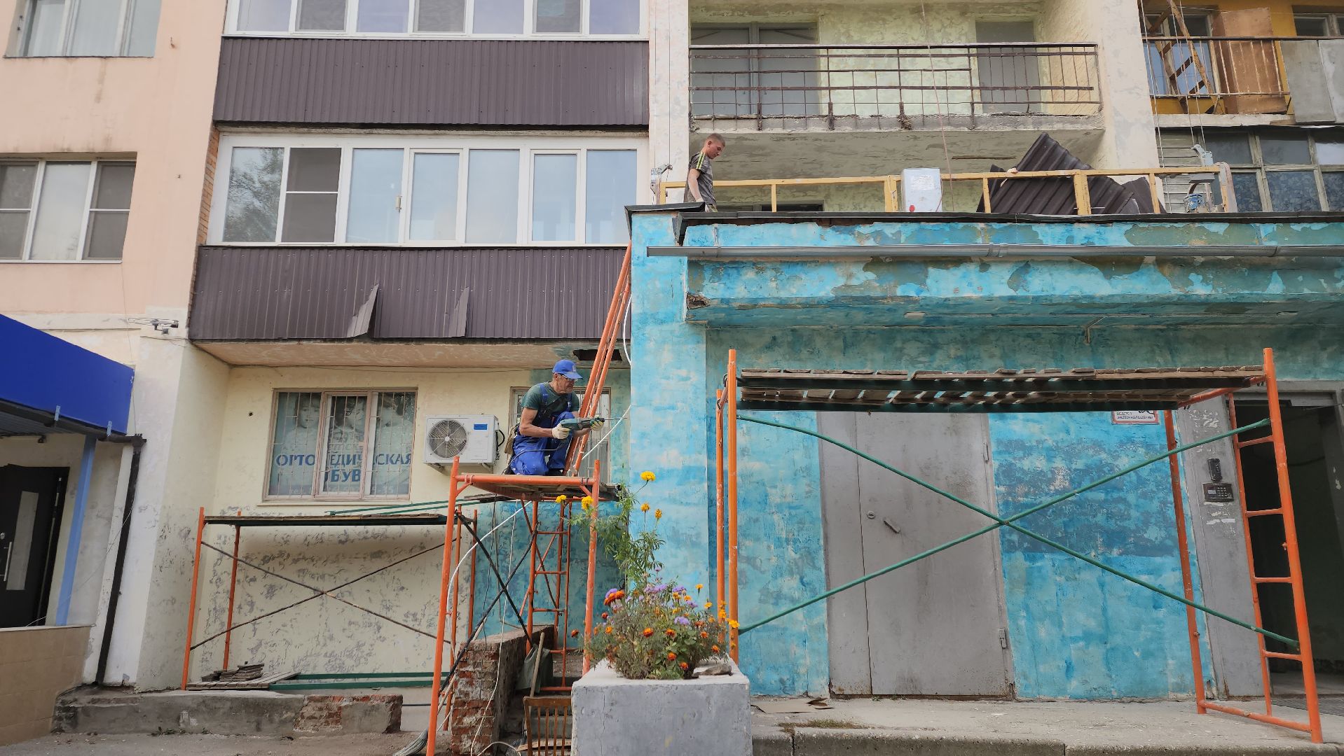 пушкино, капремонт, мкд, мкд старый фонд, ремонт фасада, бригада рабочих,