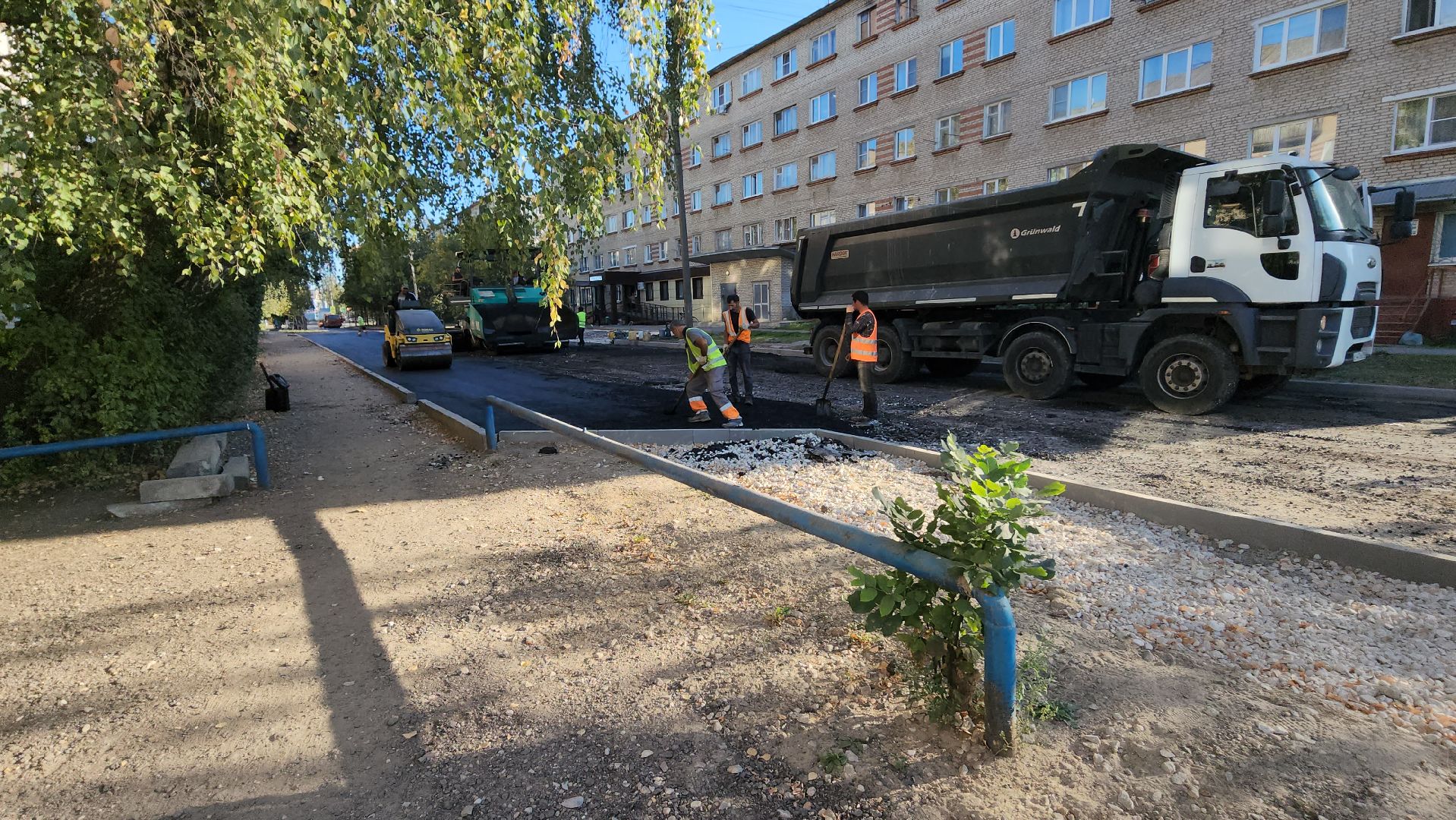 серпухов, строительство дорог, асфальтобетон, улица фирсова, дороги,