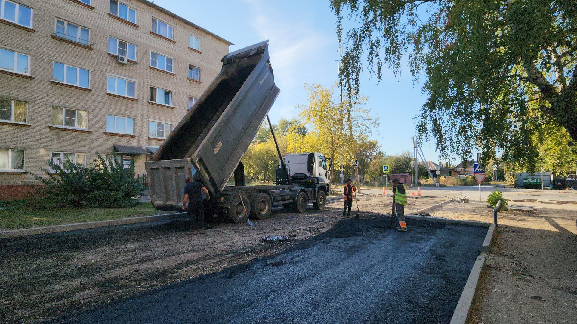 серпухов, строительство дорог, асфальтобетон, улица фирсова, дороги,