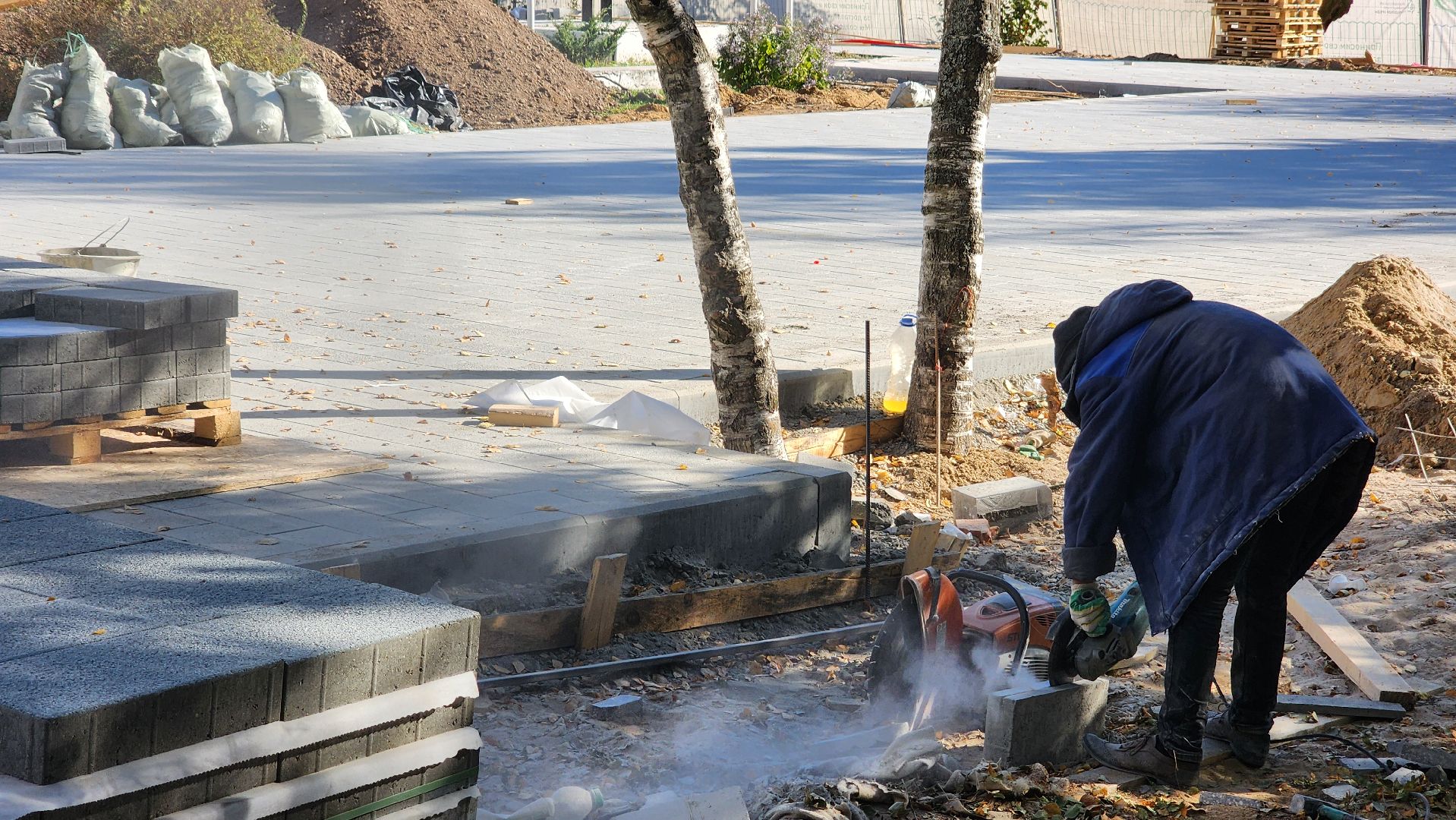 старт, площадь у спортшколы, благоустройство, протвино, плиточное покрытие,