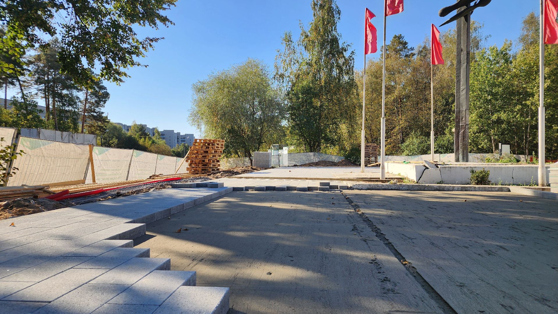 старт, площадь у спортшколы, благоустройство, протвино, плиточное покрытие,