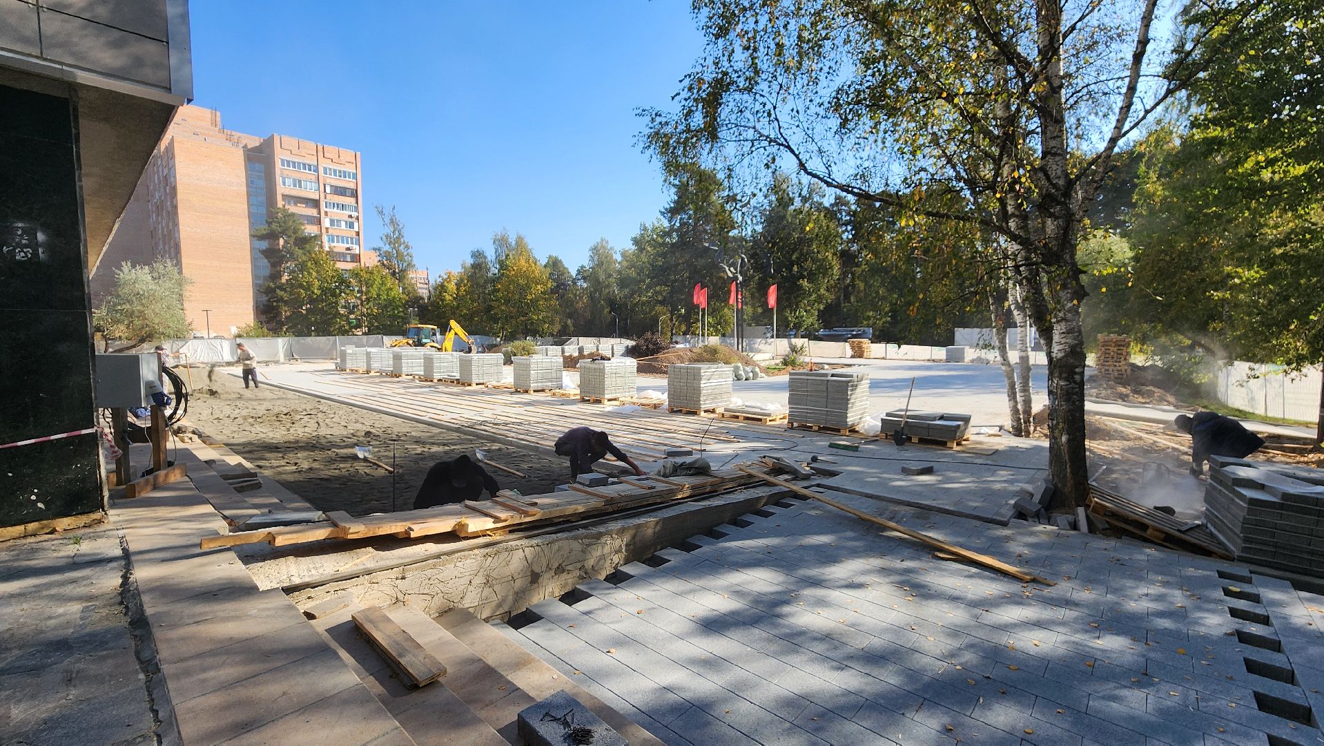 старт, площадь у спортшколы, благоустройство, протвино, плиточное покрытие,