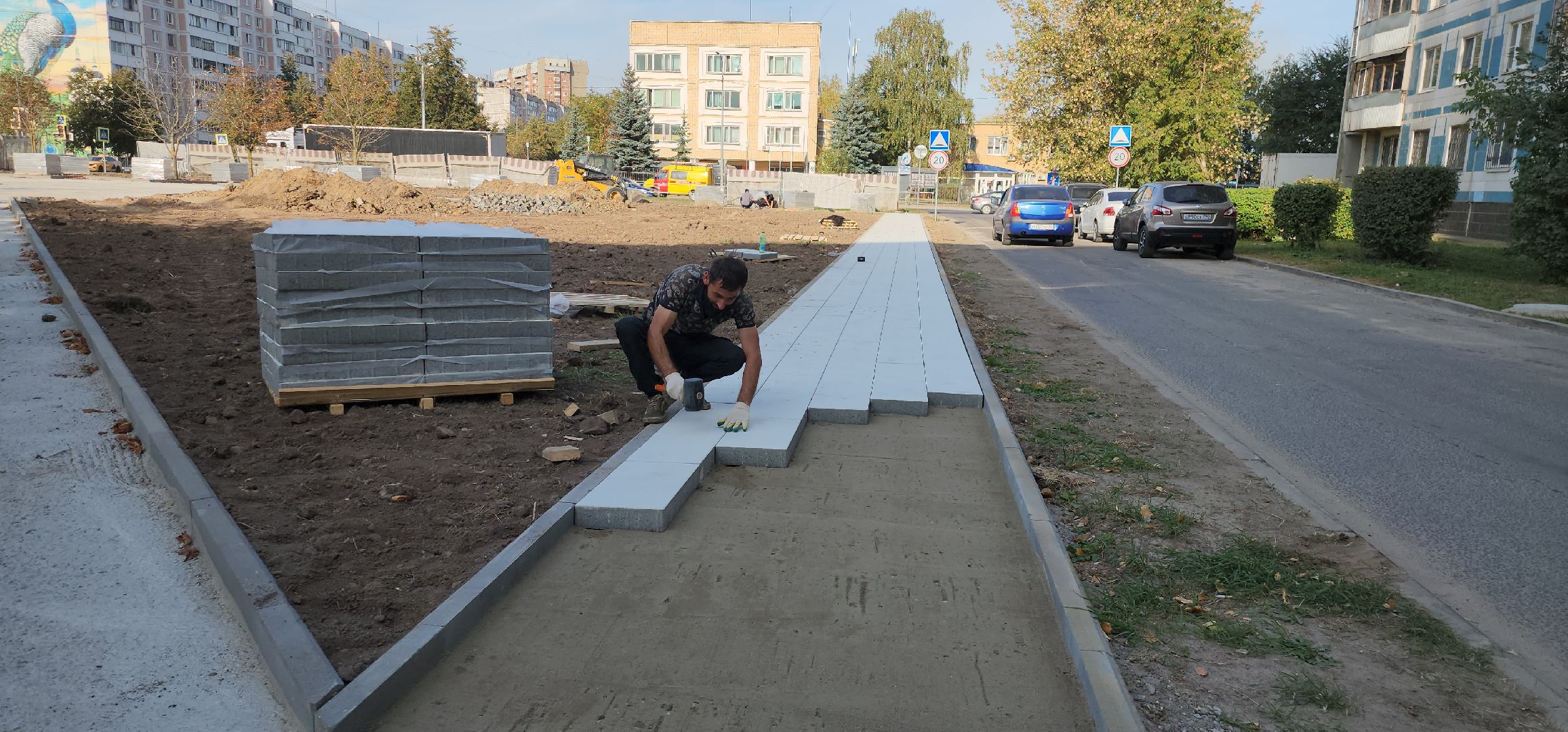 серпухов, подмосковье, благоустройство, тротуар,