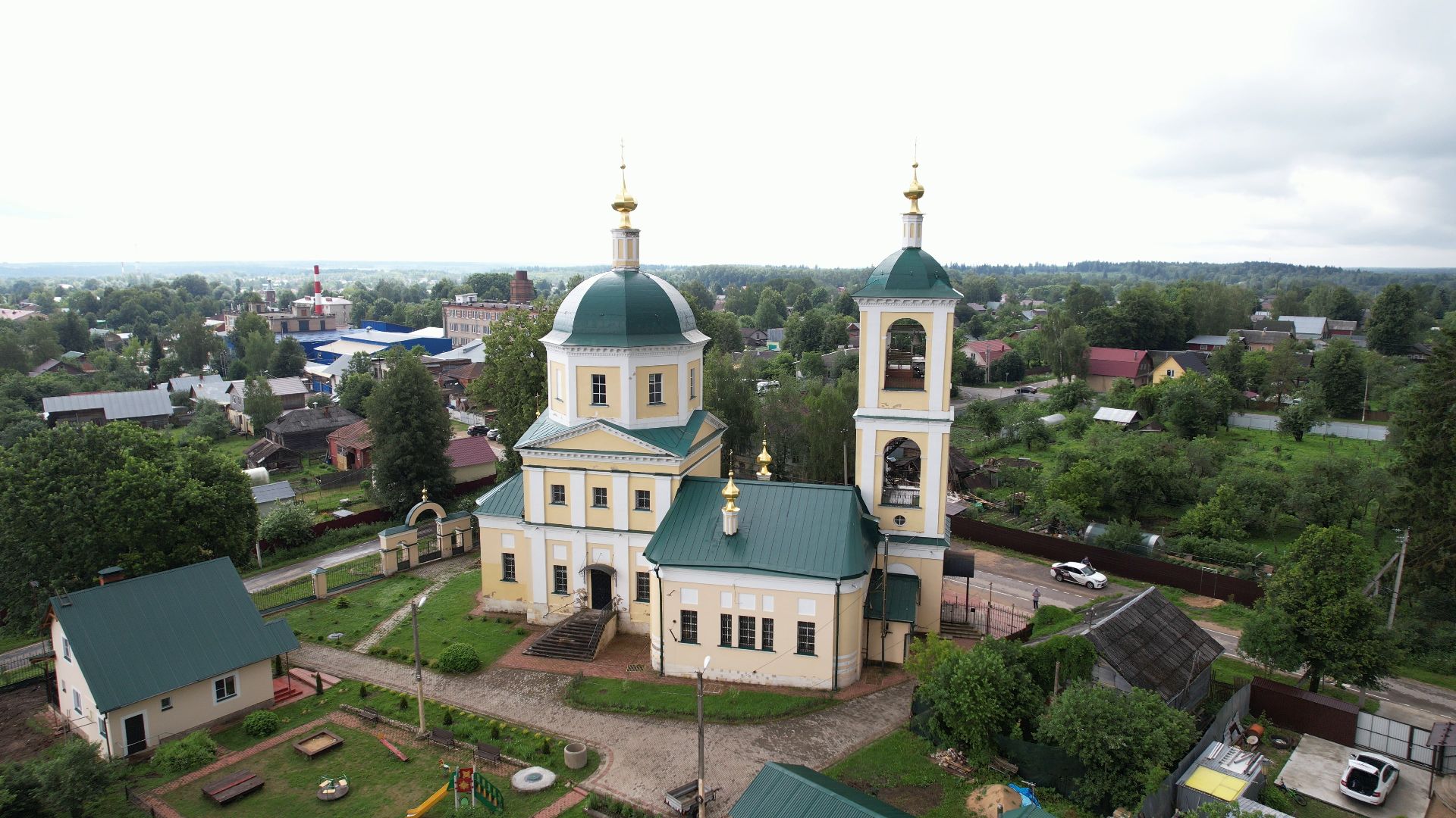 видео с коптера, верея, наро-фоминск, города, церковь,